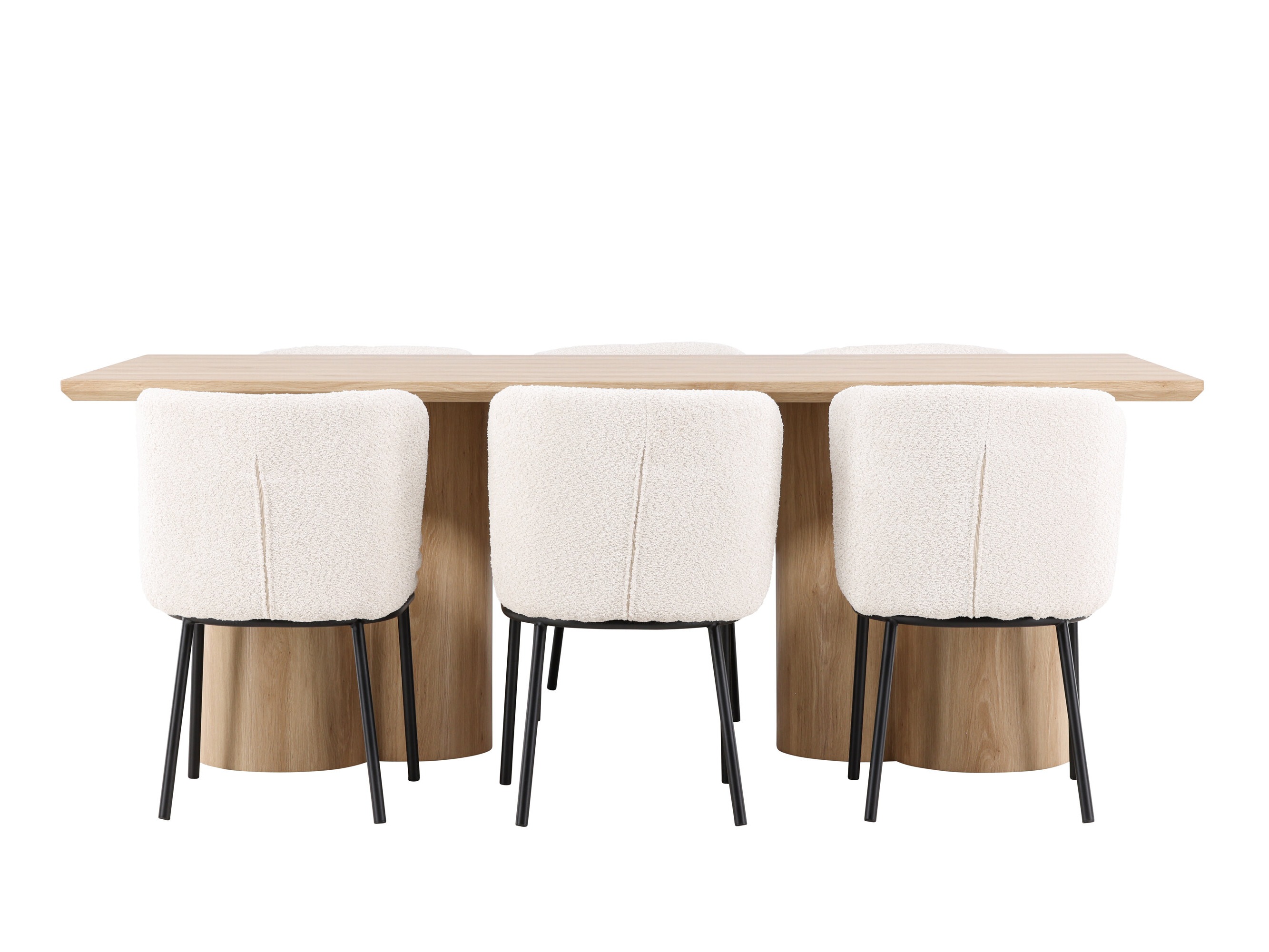 Conjunto de mesas y sillas para comedor Dallas 5176 (Luminoso madera)