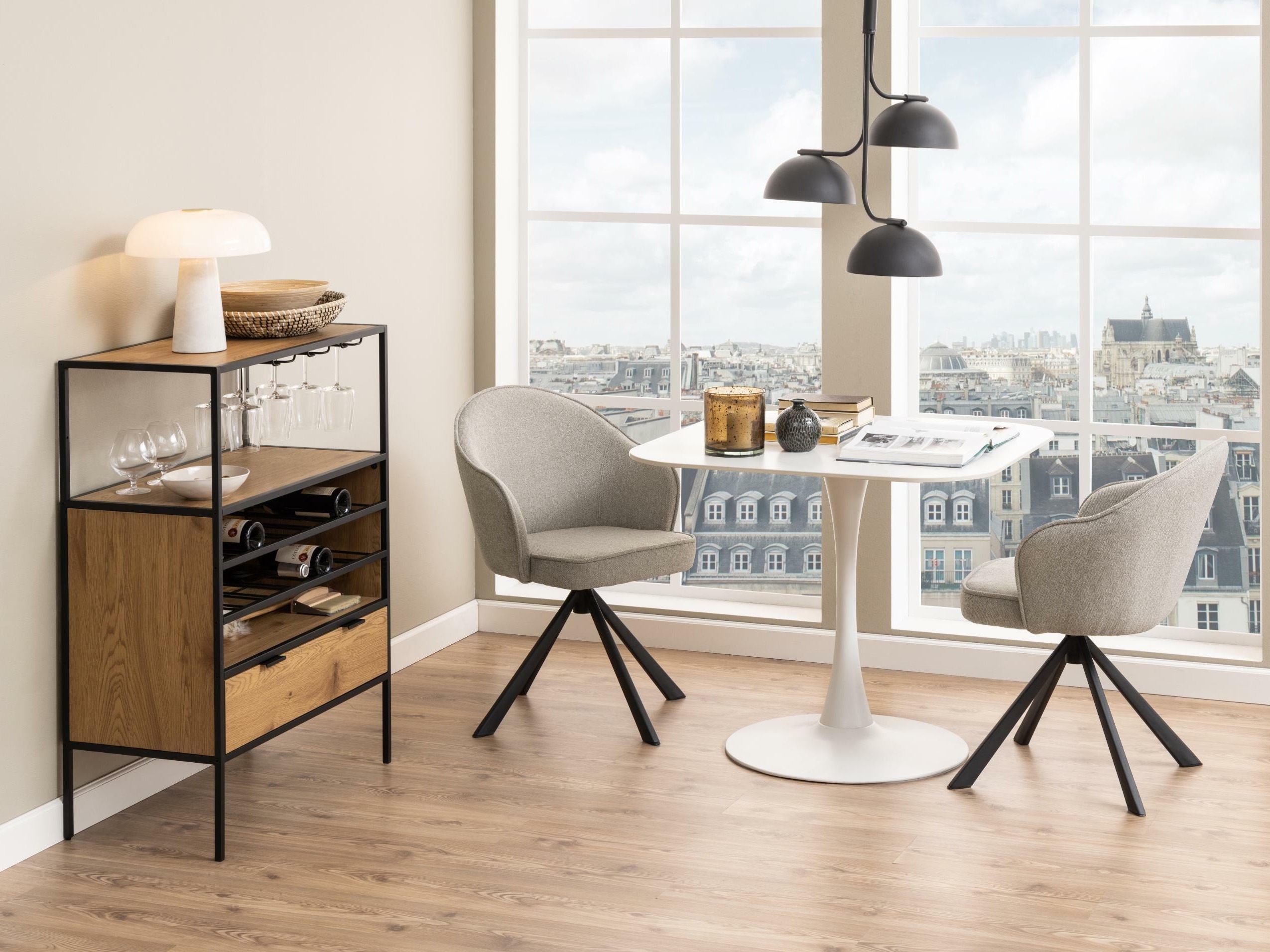 Mesa Norsica 690 (Blanco + Mármol blanco)