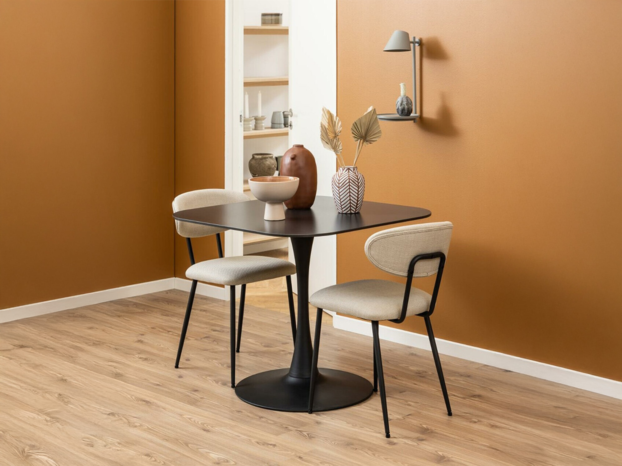 Mesa Norsica 690 (Negro + Mármol negro)