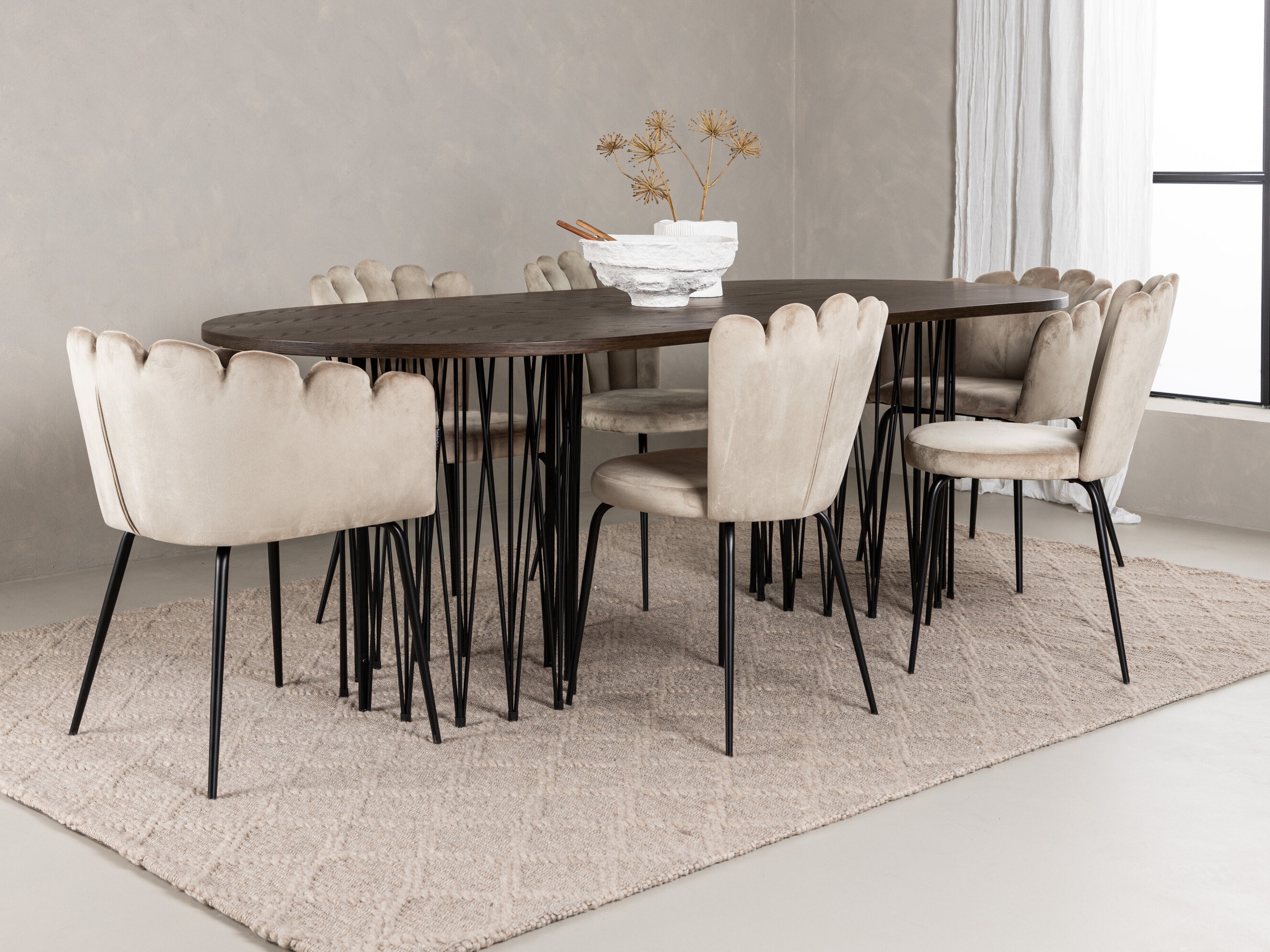 Conjunto de mesas y sillas para comedor Dallas 5122