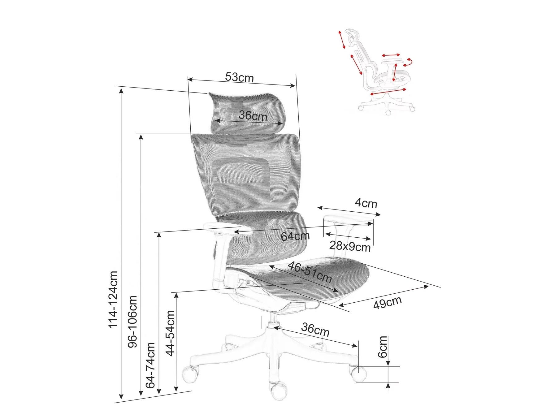 Silla de oficina Detroit 931 (Negro)