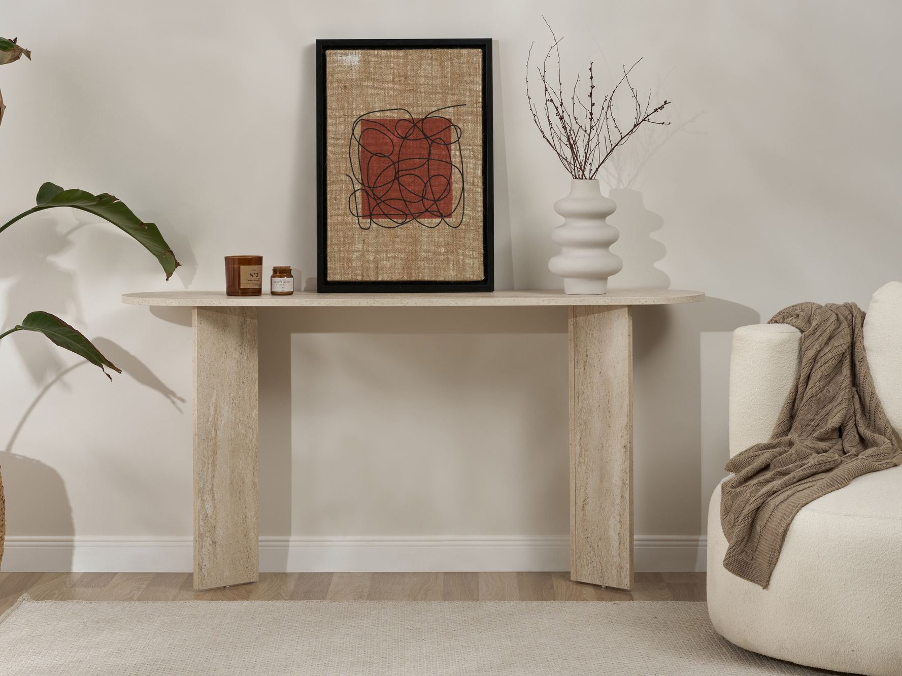 Consola Novato 133 (Travertino claro)