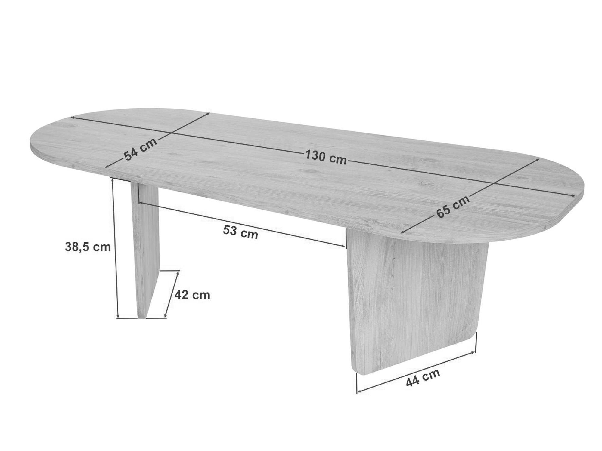 Mesa de centro Novato 135 (Pino)