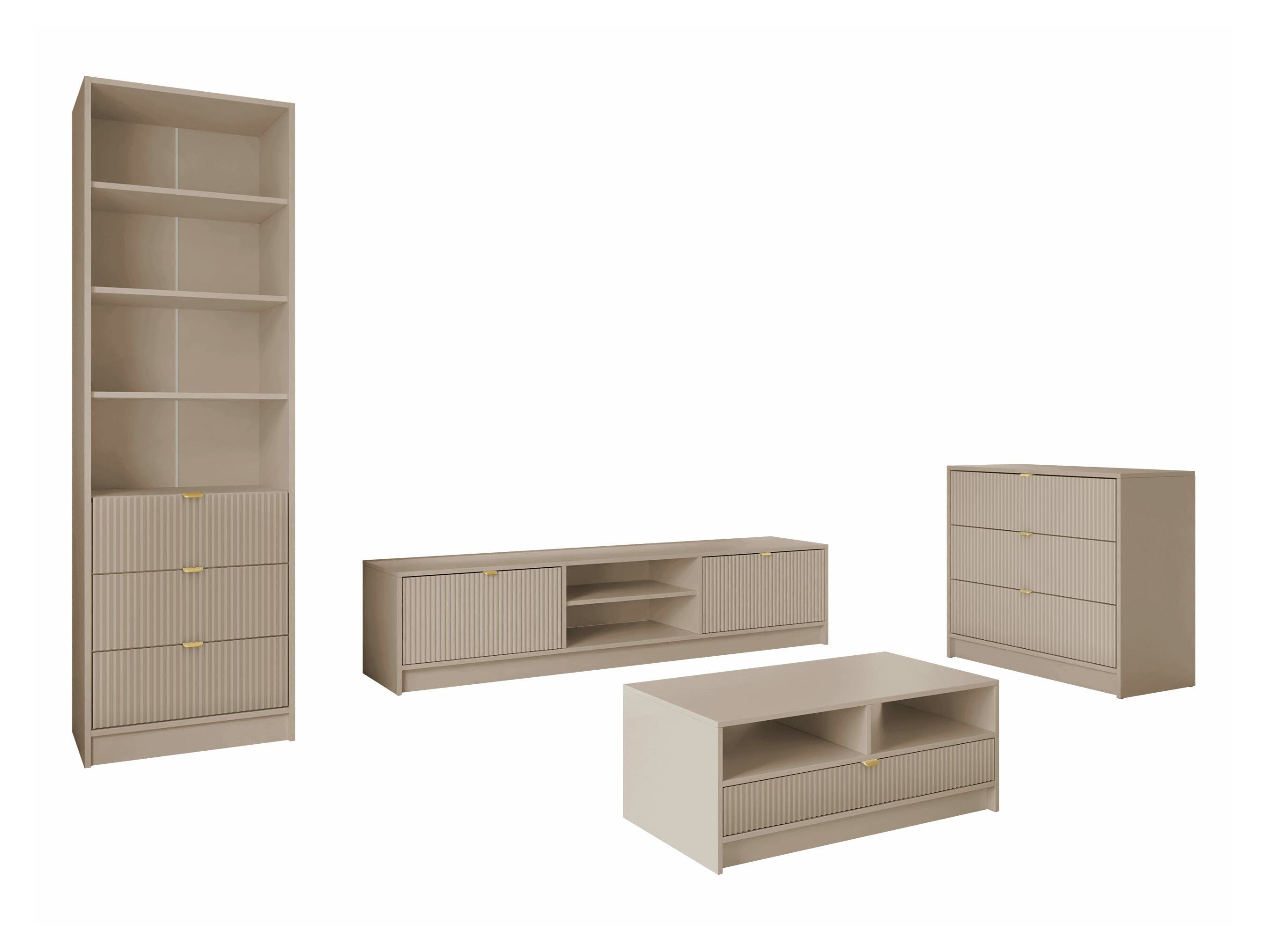 Conjunto de salón Comfivo Larmire 118 (Beige)