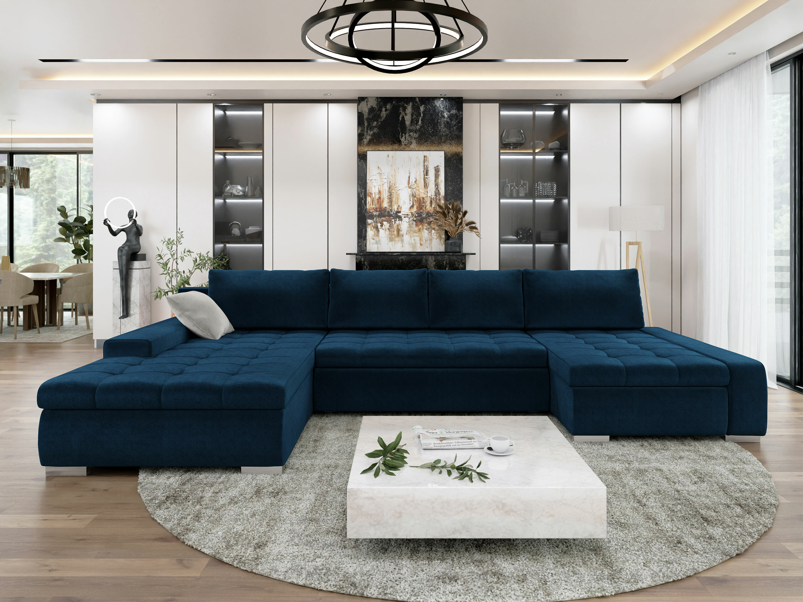 Sofá rinconero Comfivo Oliva (Kronos 09 + Paros 05)