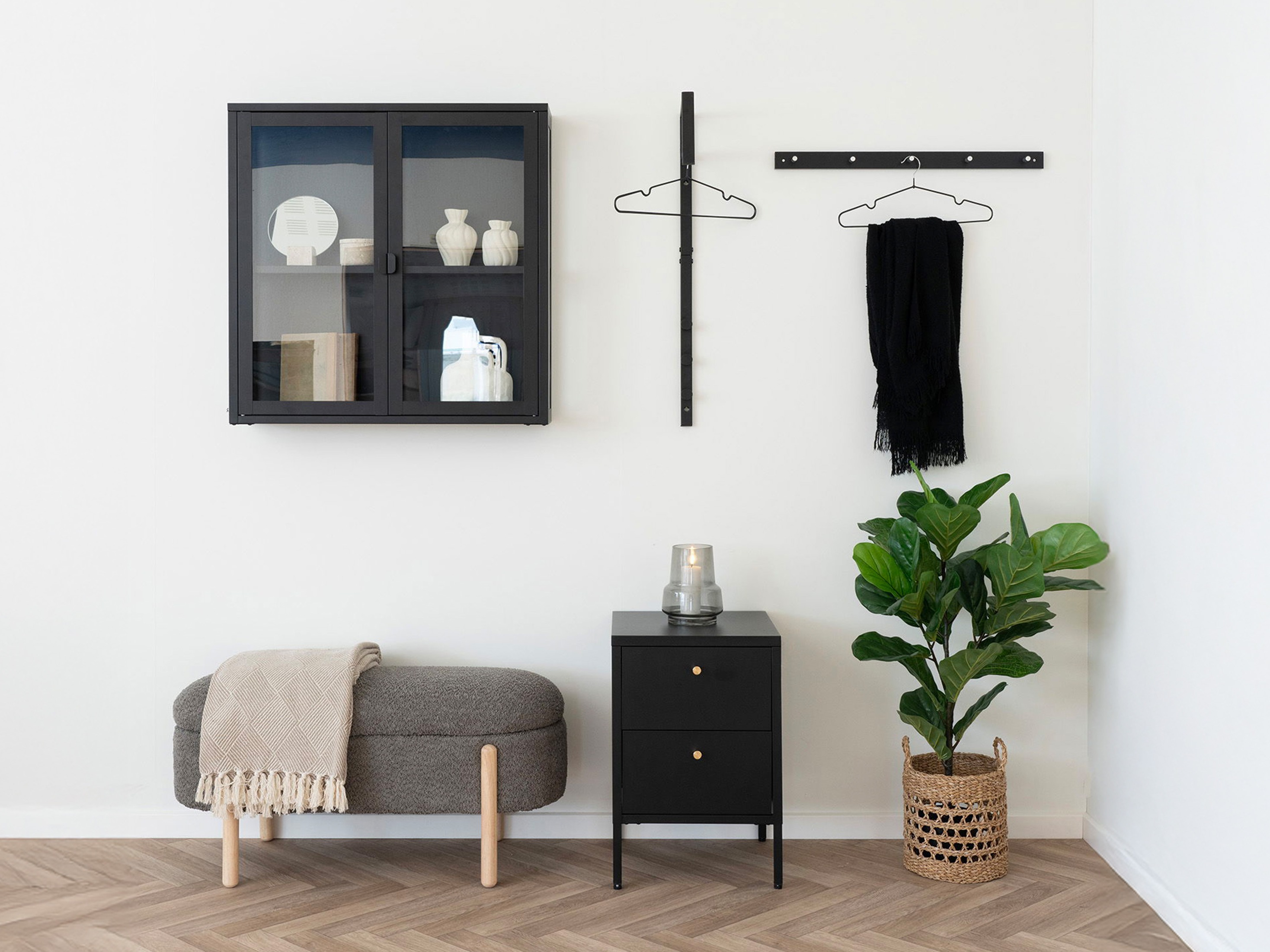 Armario de pared Romtolo 100 (Negro)