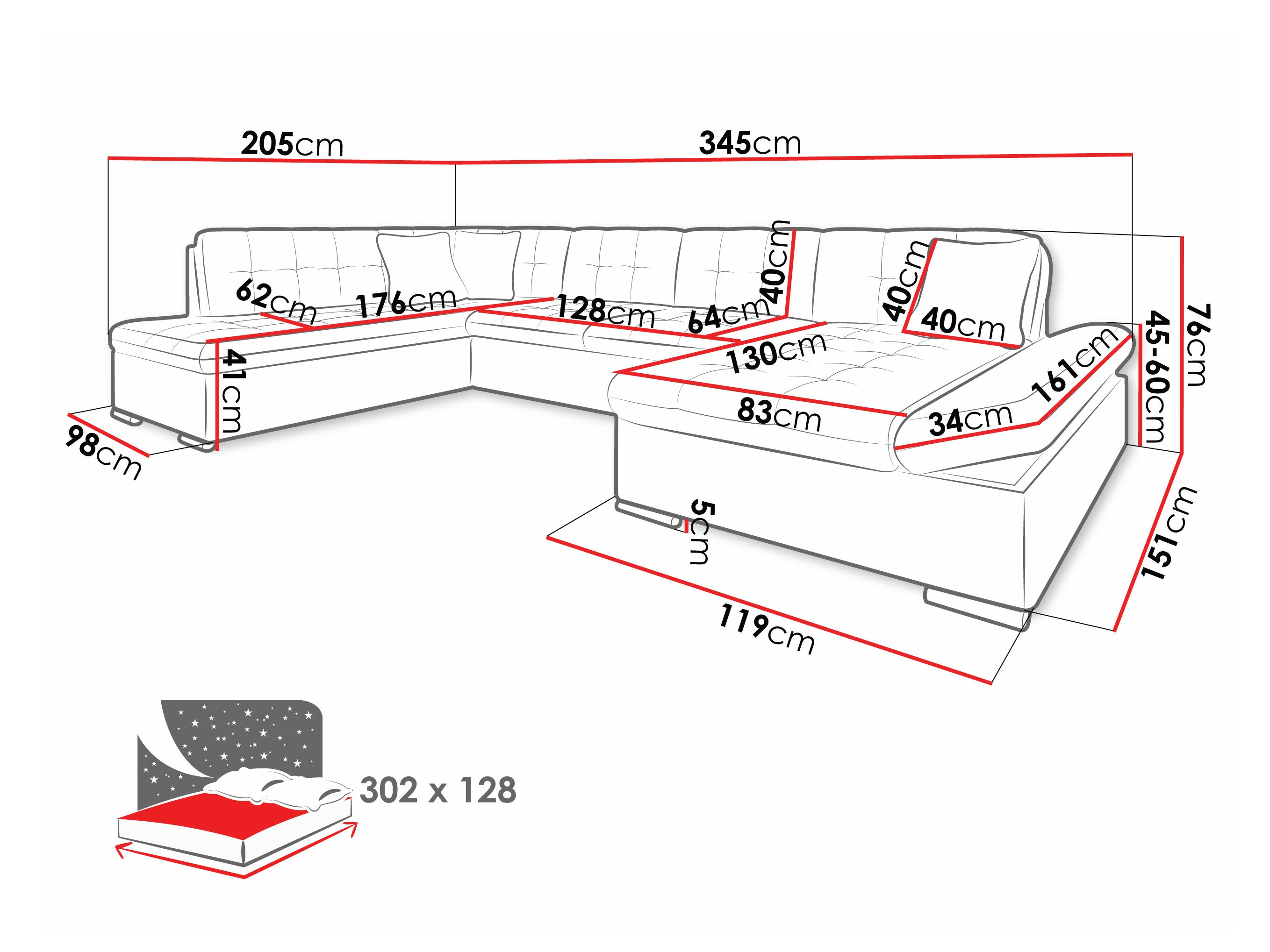 Sofá rinconero Comfivo 150 (Soft 017 + Kronos 22 + Kronos 02)
