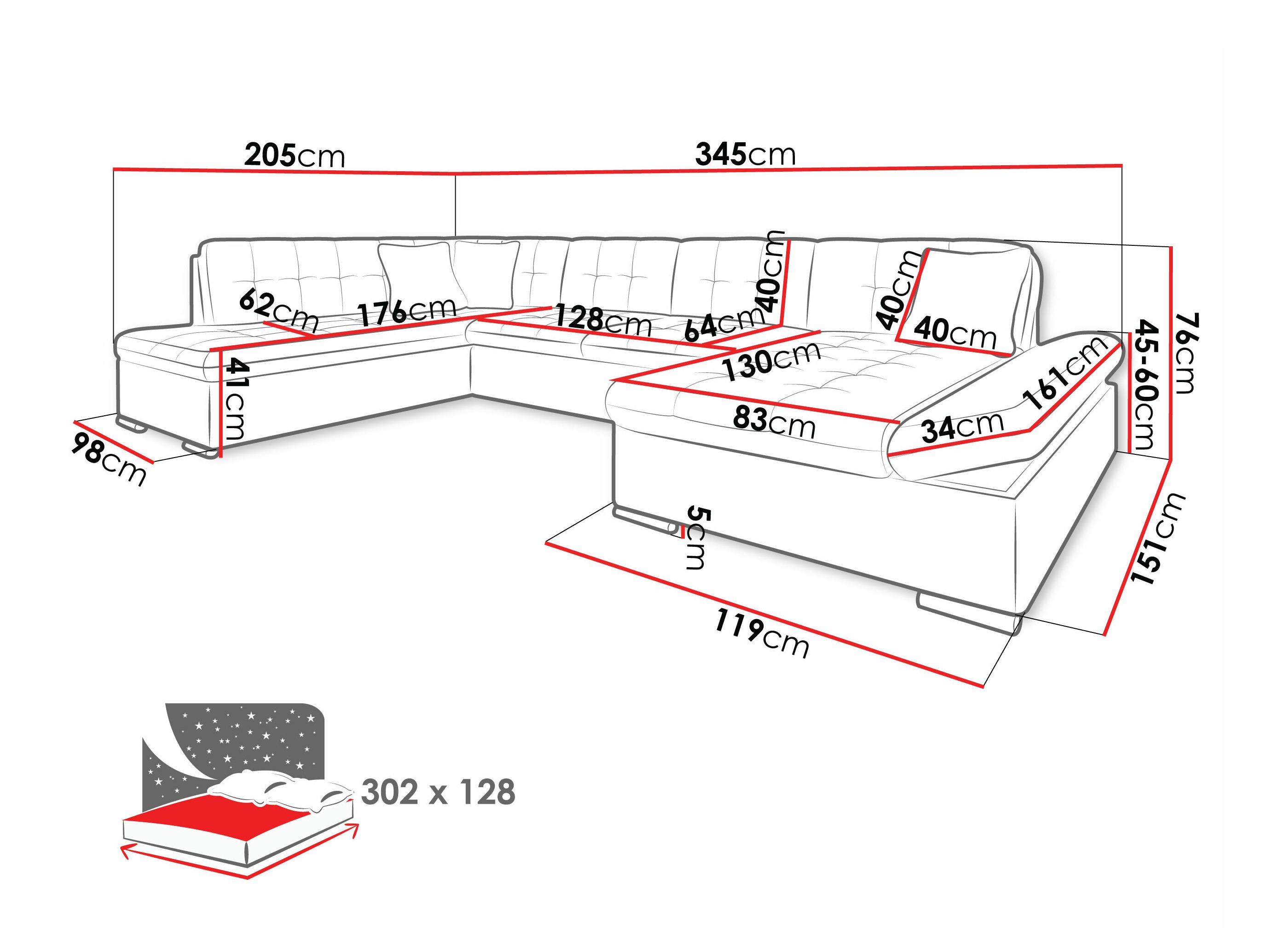 Sofá rinconero Comfivo Tilia I (Poso 05)