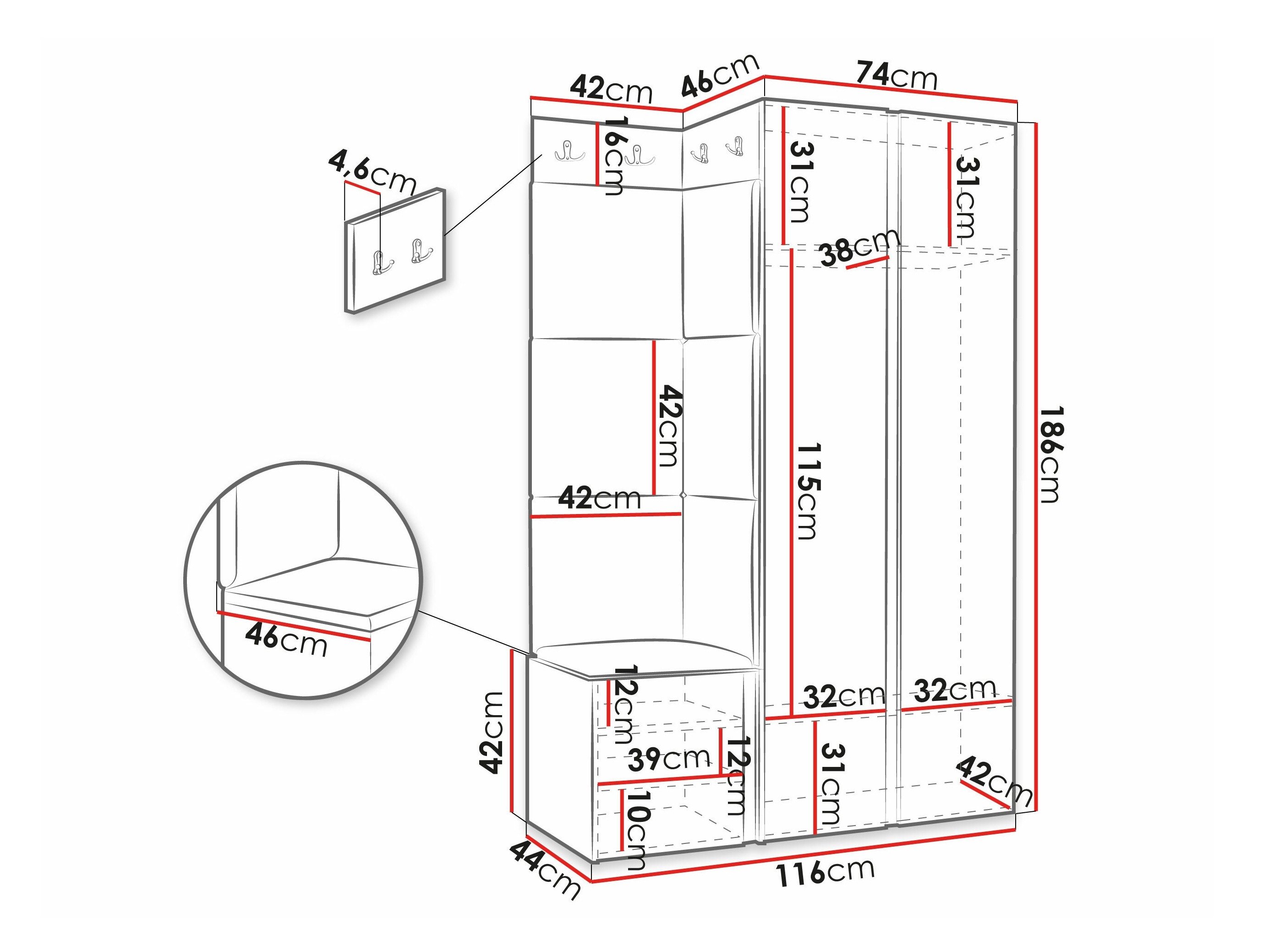 Conjunto para recibidor Hartford 387 (Blanco)