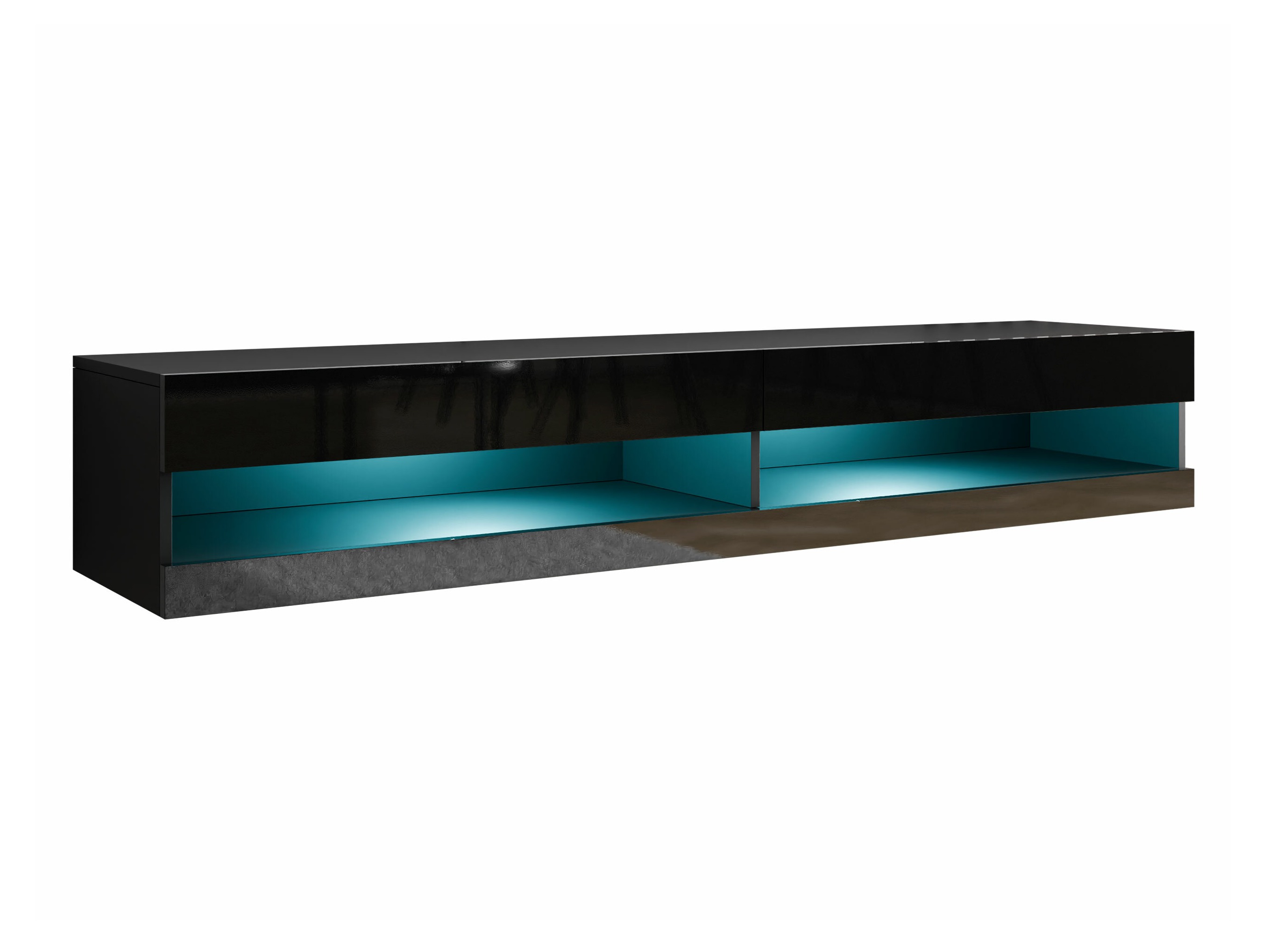 Mueble TV Venenou 120 (Negro + Negro brillante)