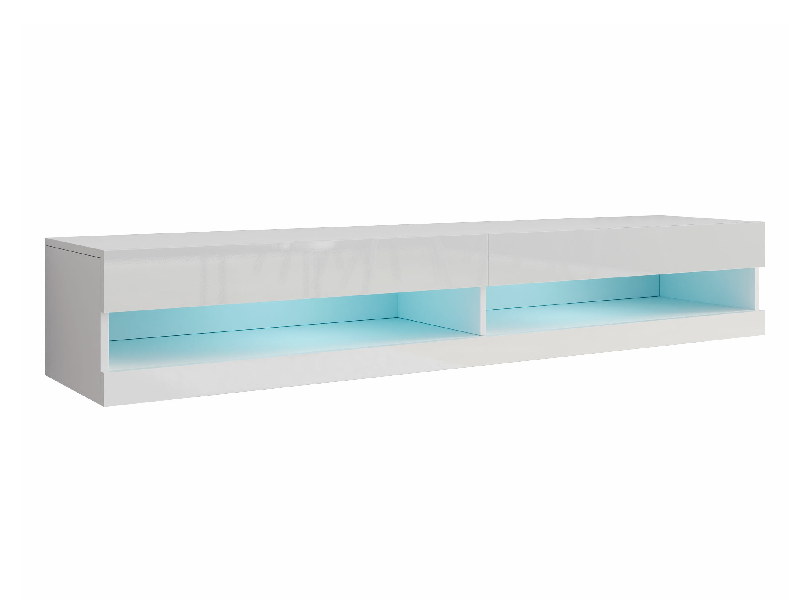Mueble TV Vilrin (Blanco + Blanco brillante)