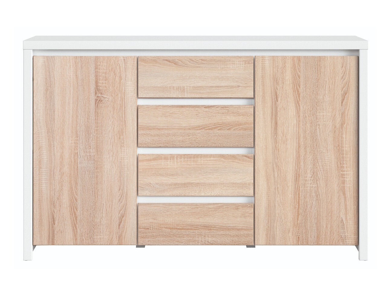 Cómoda Nolroma 103 (Blanco + Roble Sonoma)