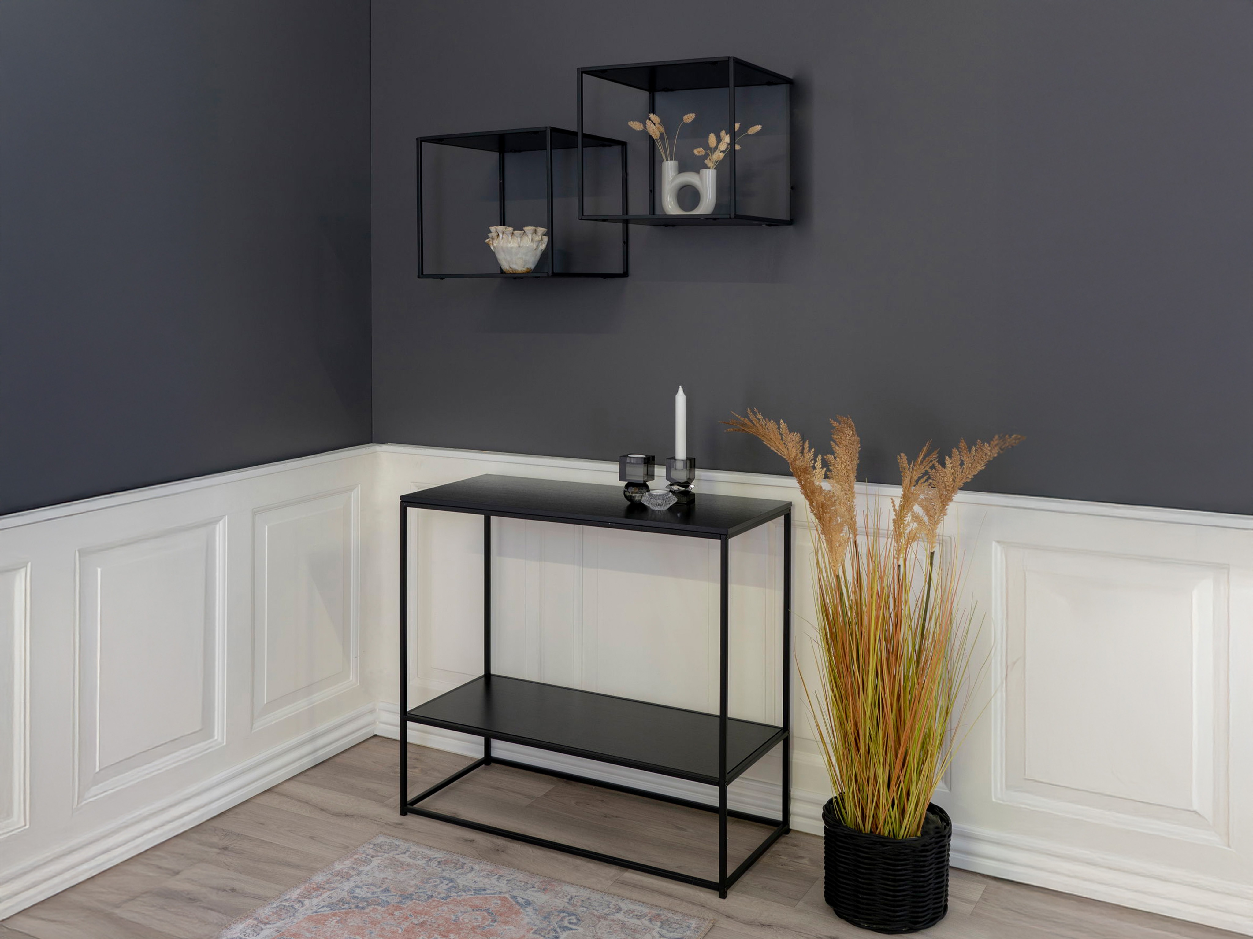 Estantería de pared Sorbeni 103 (Negro)