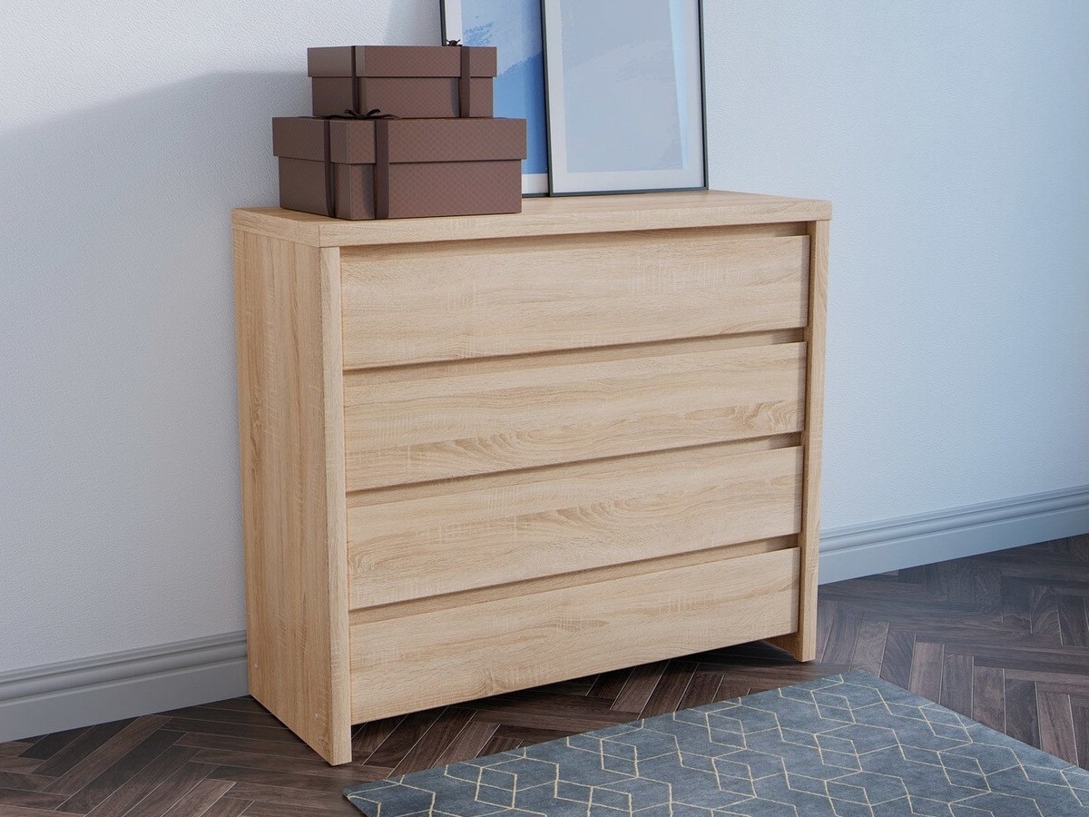 Cómoda Nolroma 105 (Blanco + Roble Sonoma)