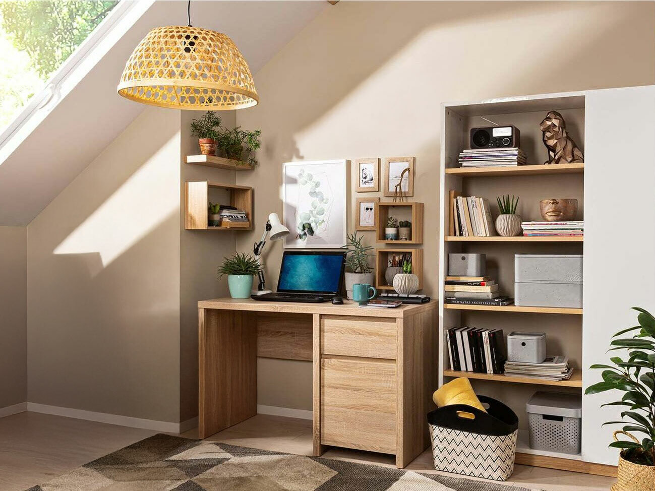 Mesa de oficina Nolroma 100 (Roble Sonoma)