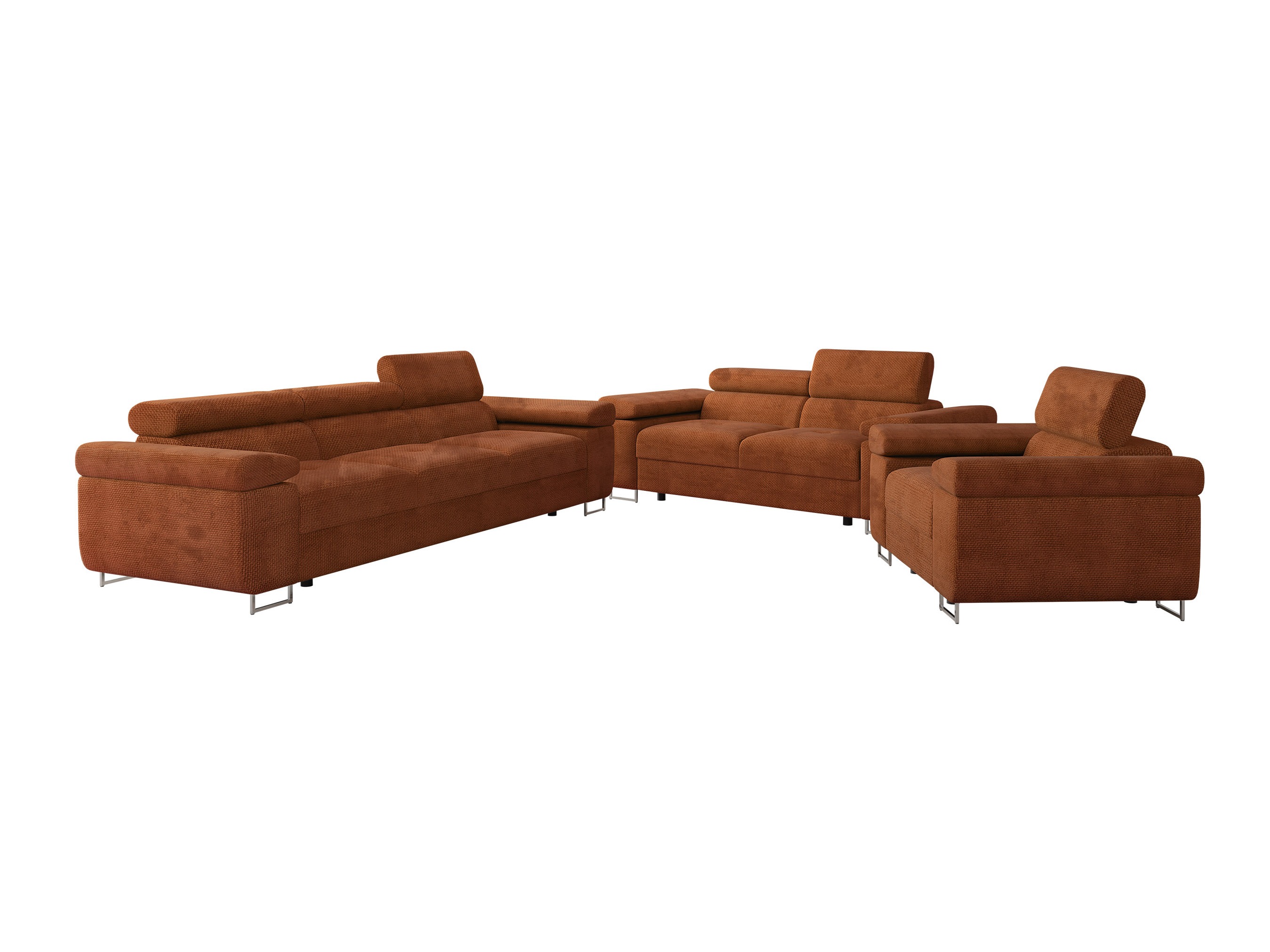 Conjunto de muebles tapizado Comfivo Eliferu 107 (Flow 09)