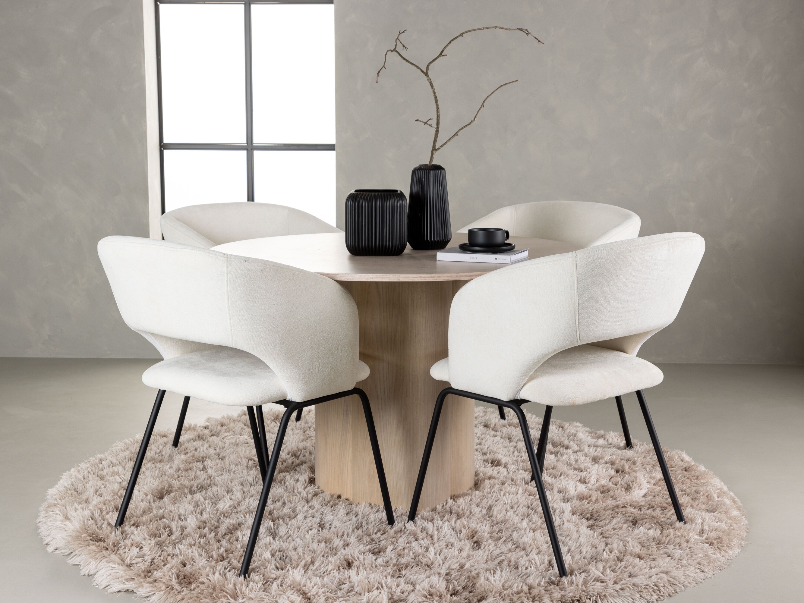 Conjunto de mesas y sillas para comedor Dallas 5132 (Luminoso madera)