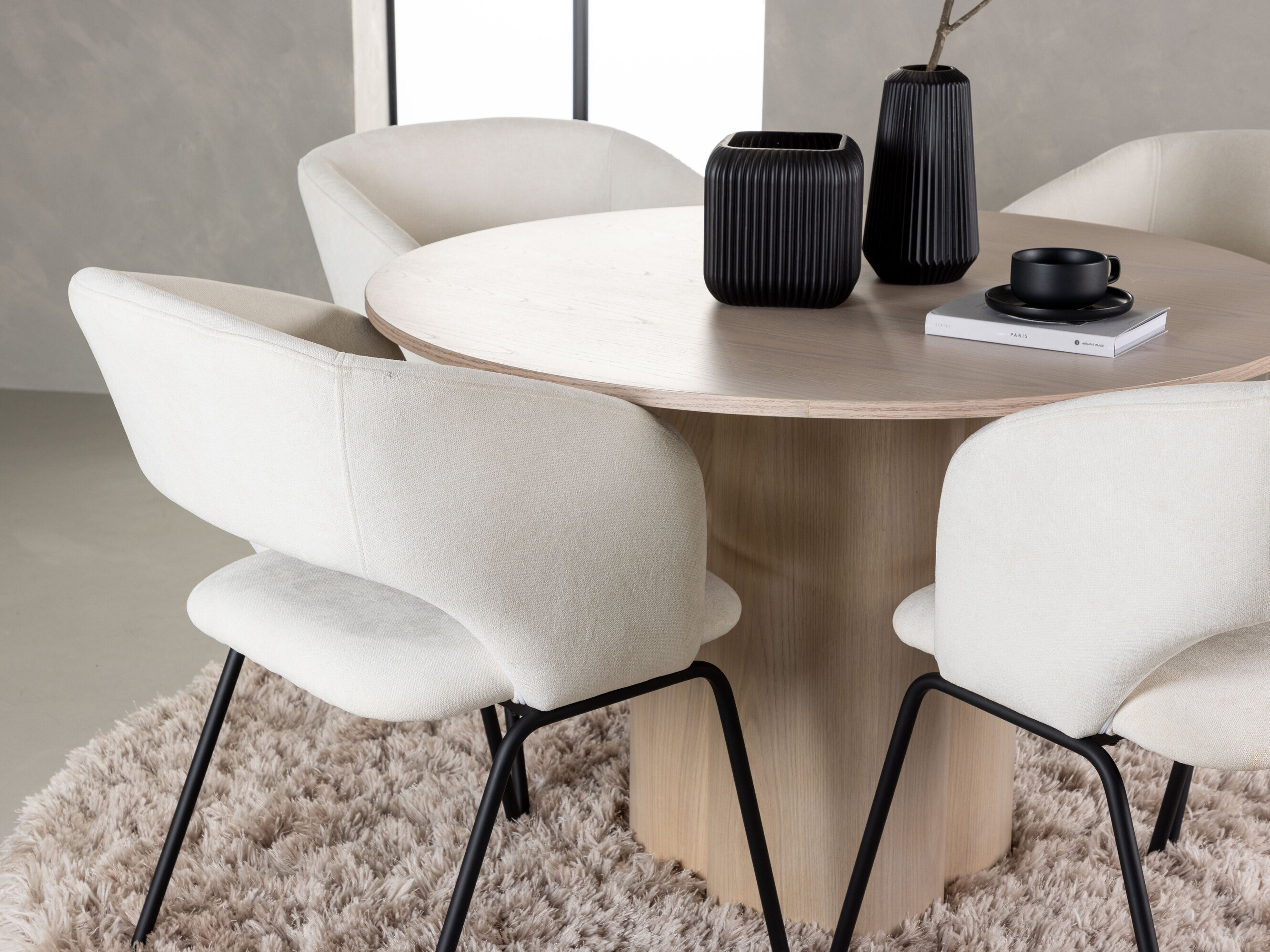 Conjunto de mesas y sillas para comedor Dallas 5132 (Luminoso madera)