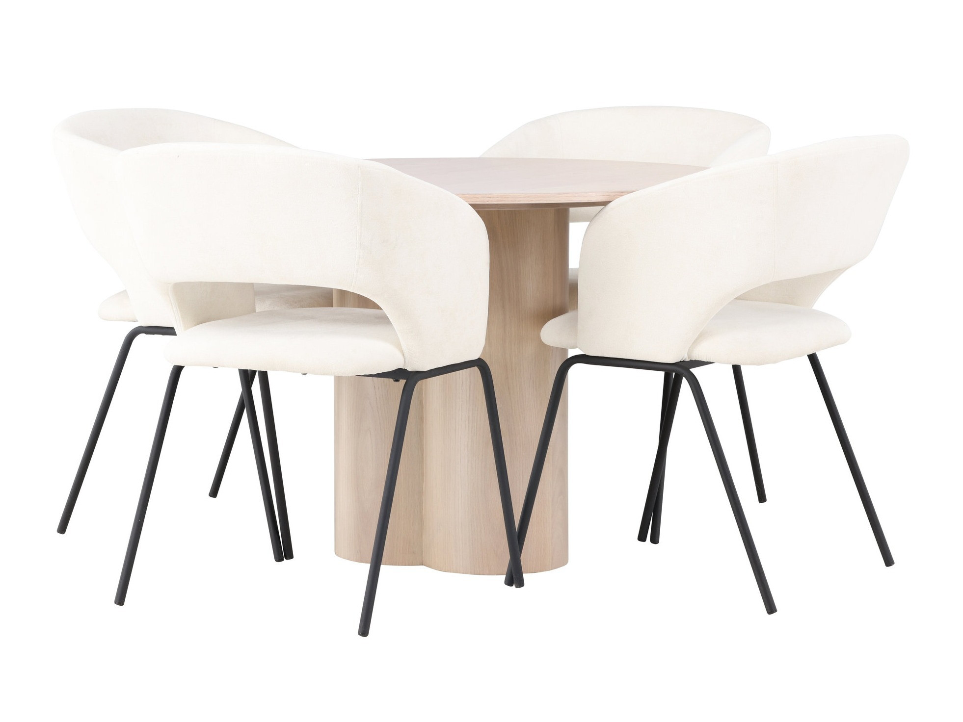 Conjunto de mesas y sillas para comedor Dallas 5132 (Luminoso madera)