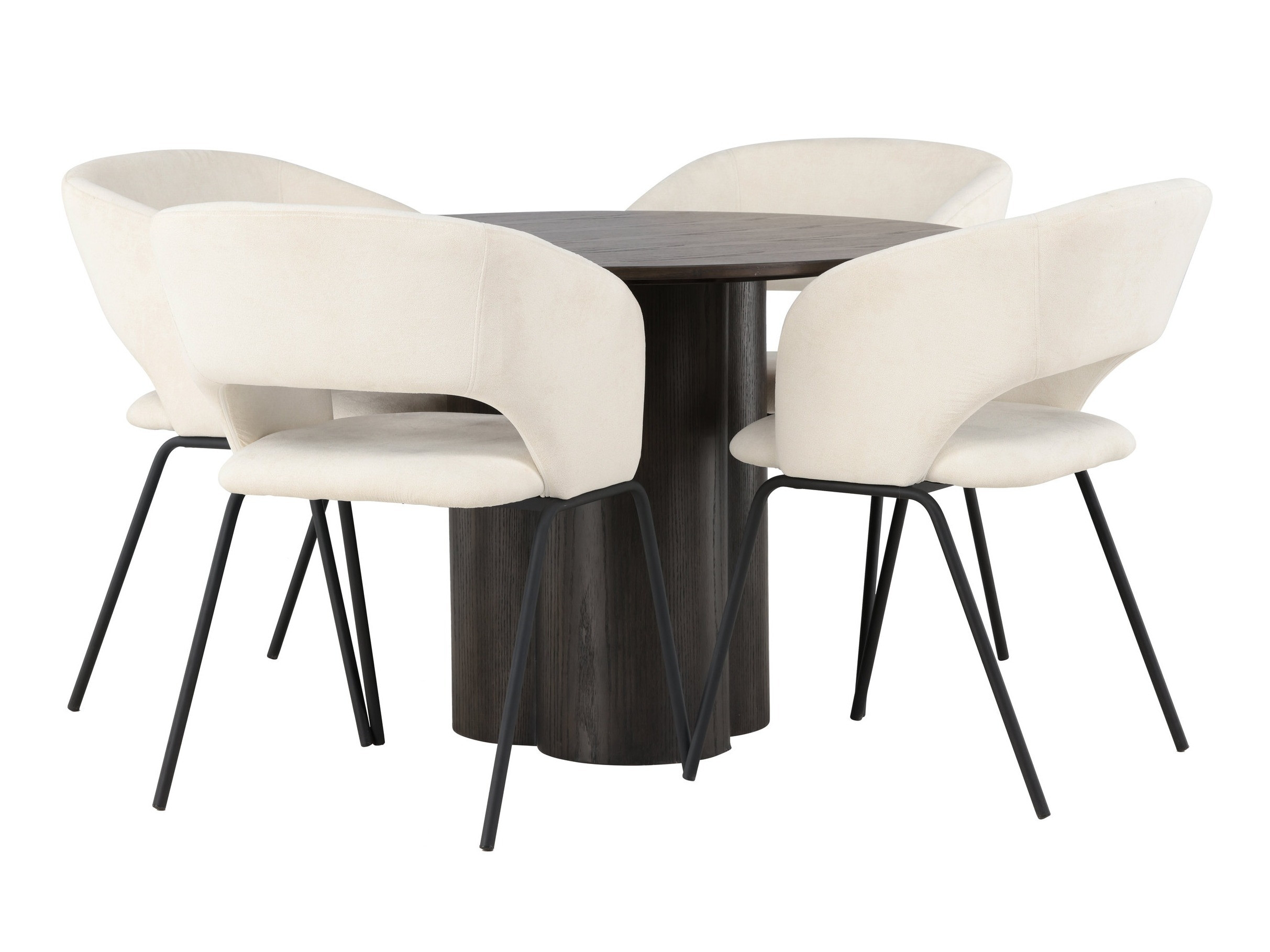 Conjunto de mesas y sillas para comedor Dallas 5132 (Madera oscura)