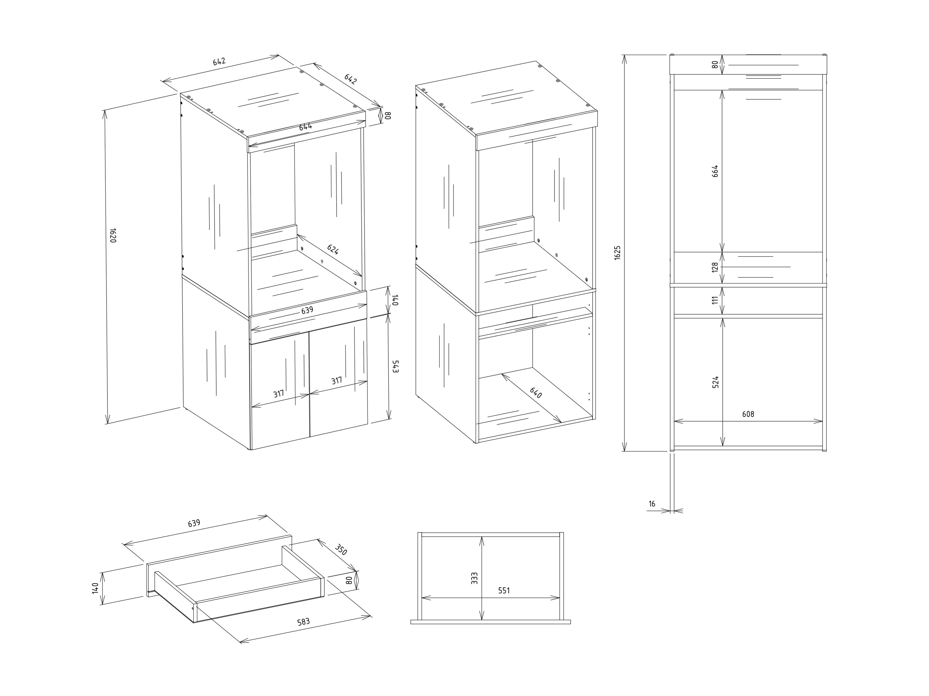 Estantería para baño Balelbo 111 (Blanco)