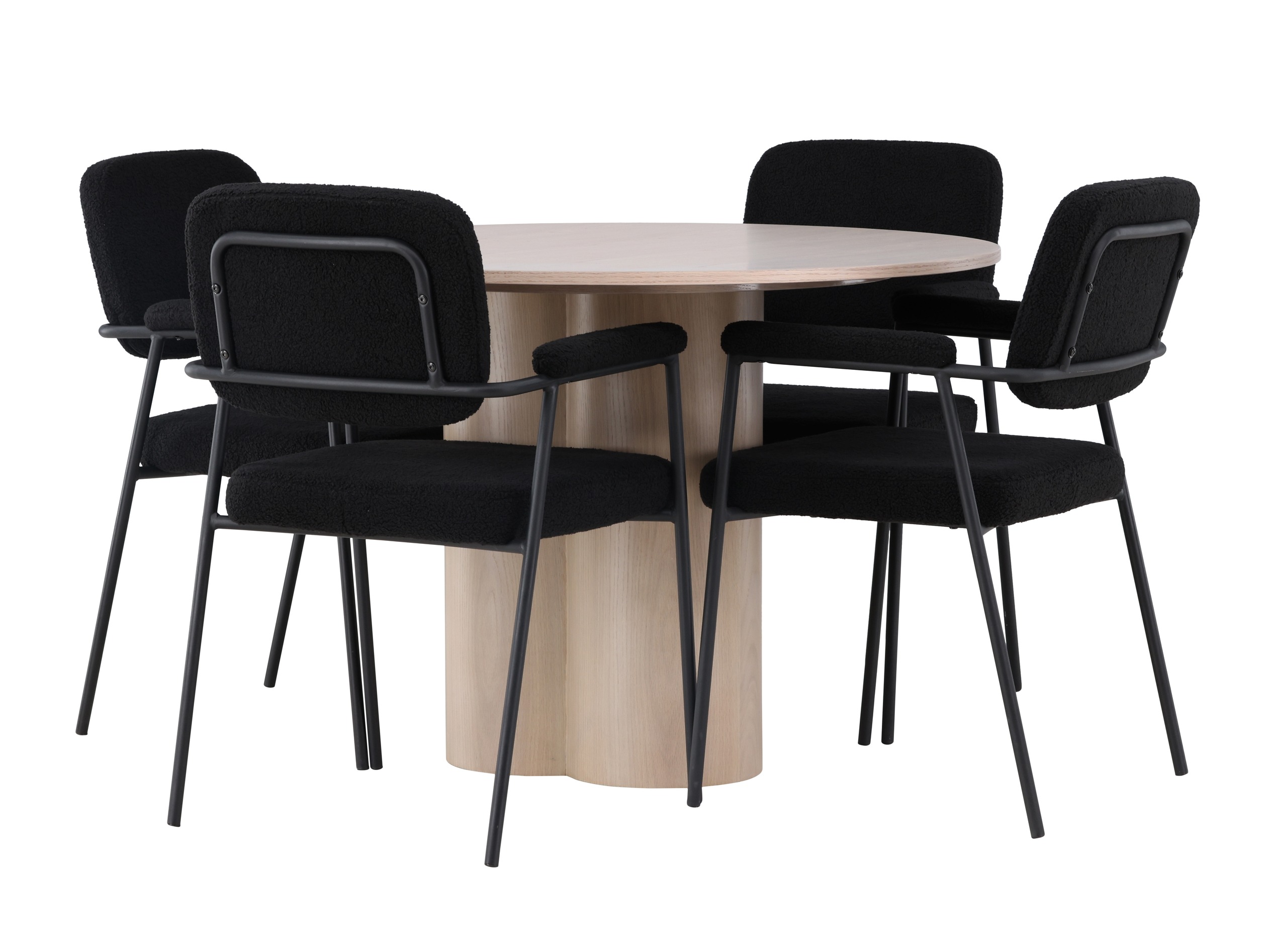 Conjunto de mesas y sillas para comedor Dallas 4358 (Luminoso madera)