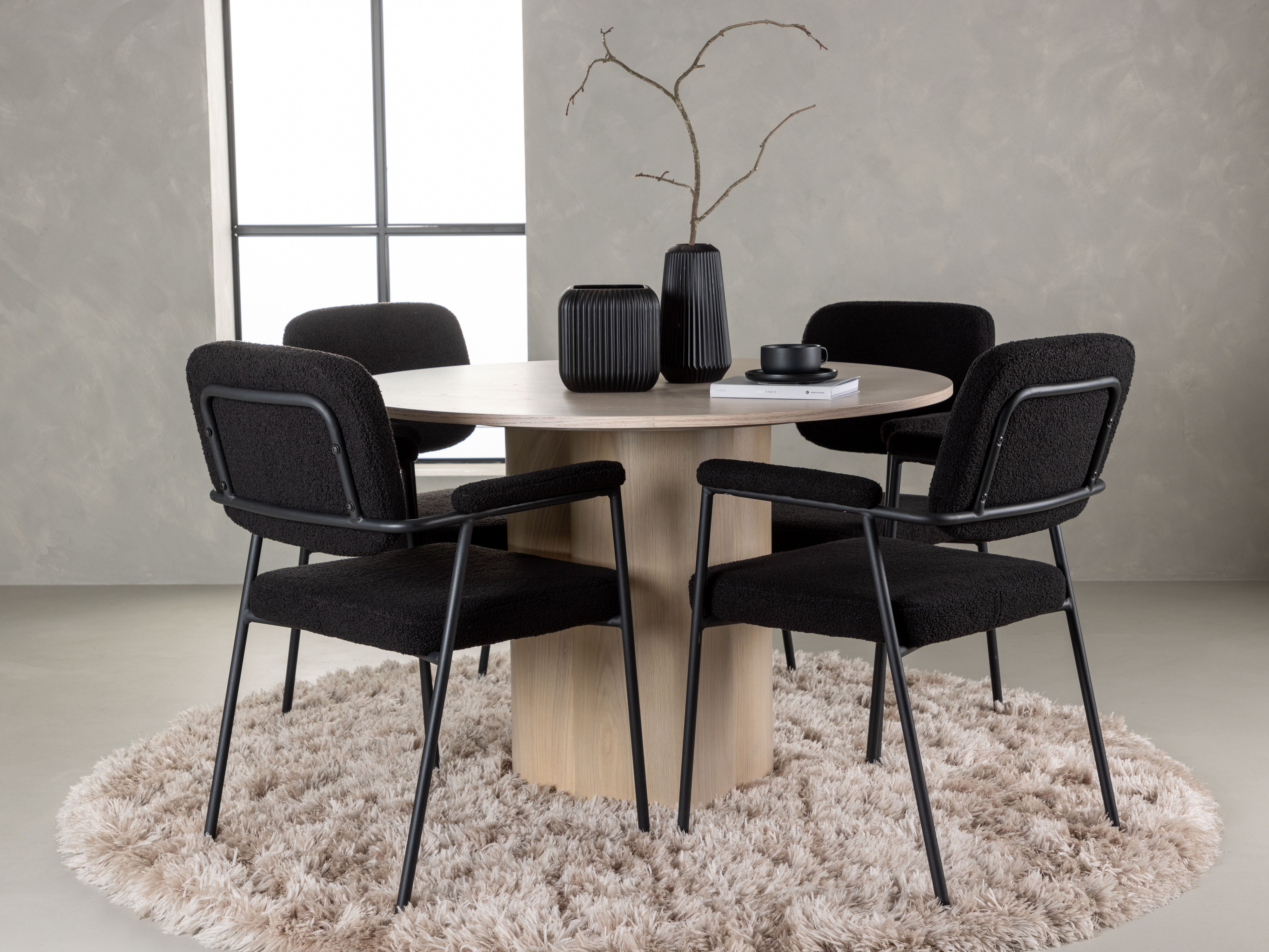 Conjunto de mesas y sillas para comedor Dallas 4358 (Luminoso madera)