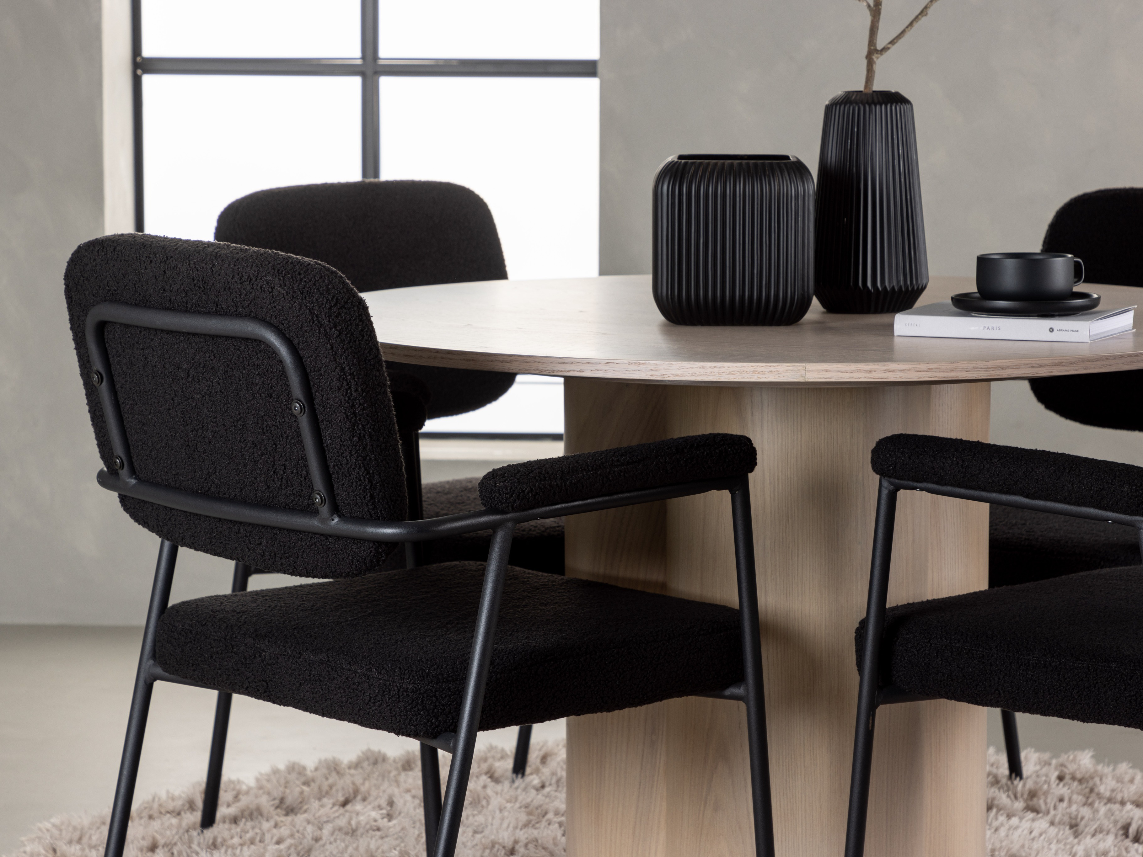 Conjunto de mesas y sillas para comedor Dallas 4358 (Luminoso madera)