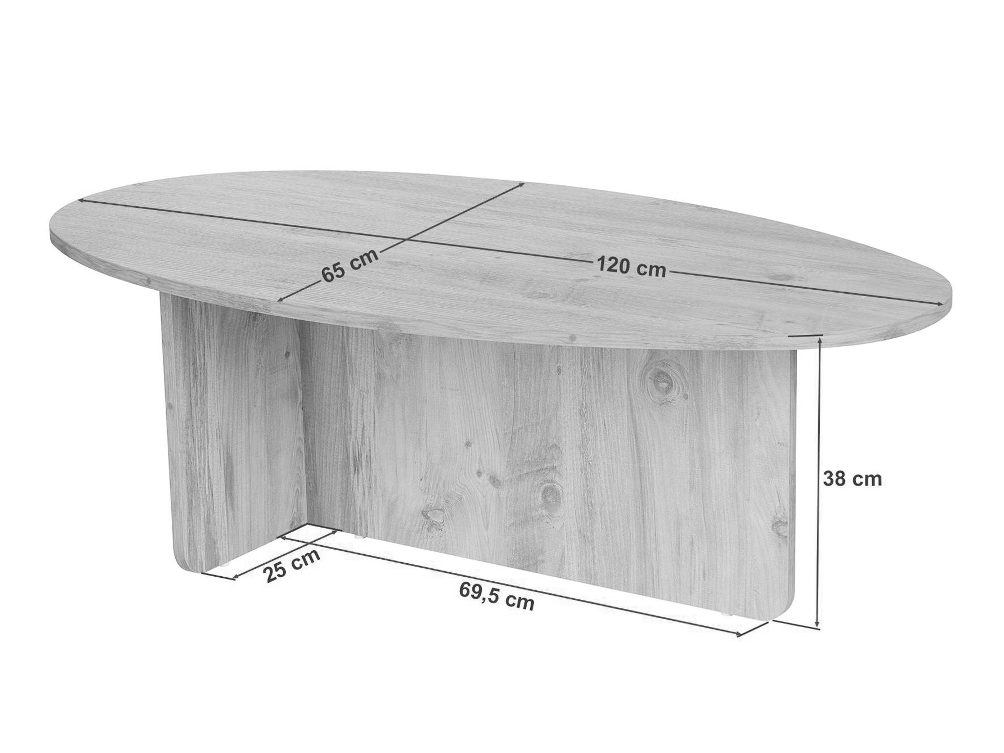 Mesa de centro Novato 139 (Nogal)