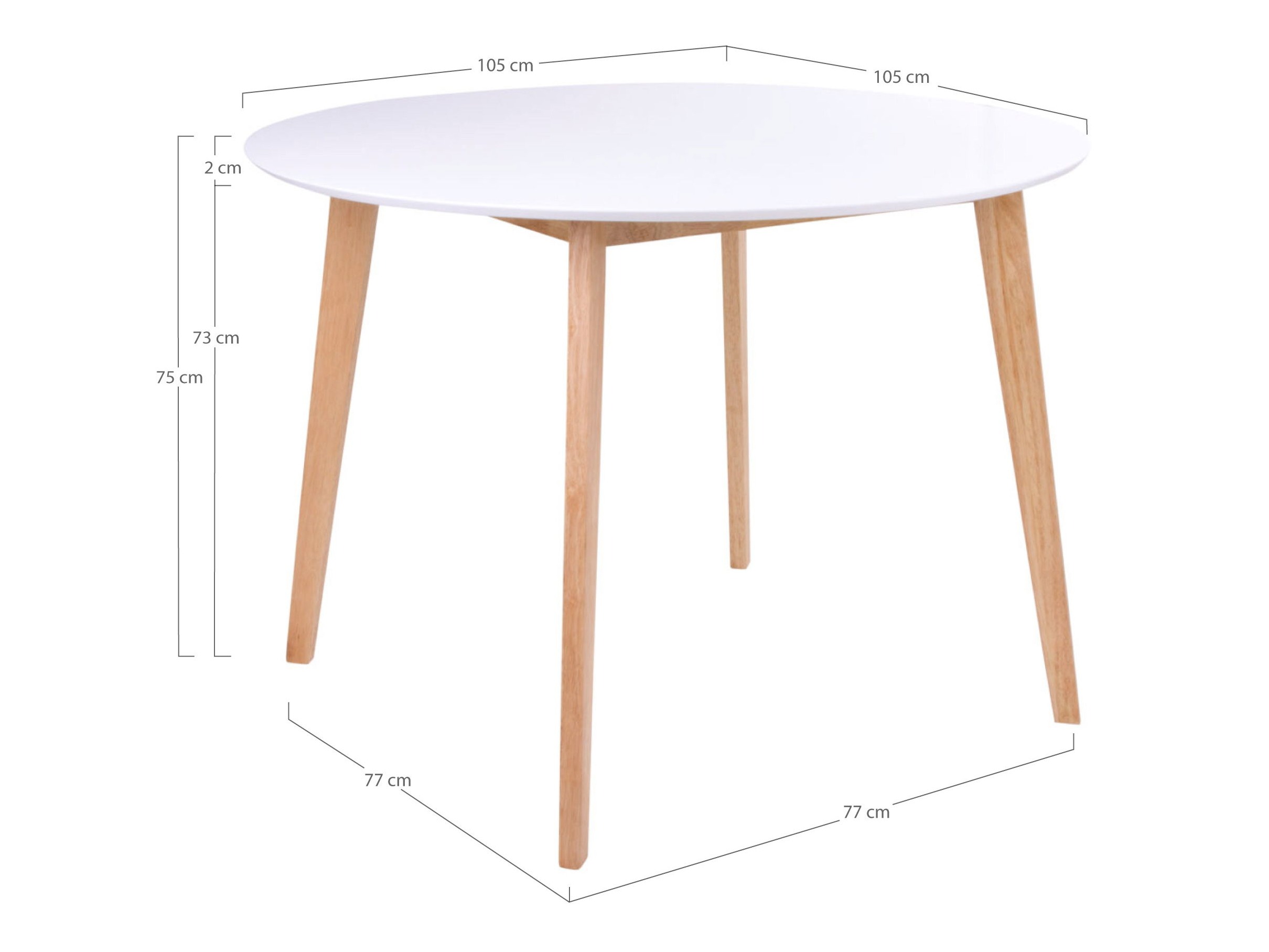 Mesa Brea 110 (Blanco + Roble)