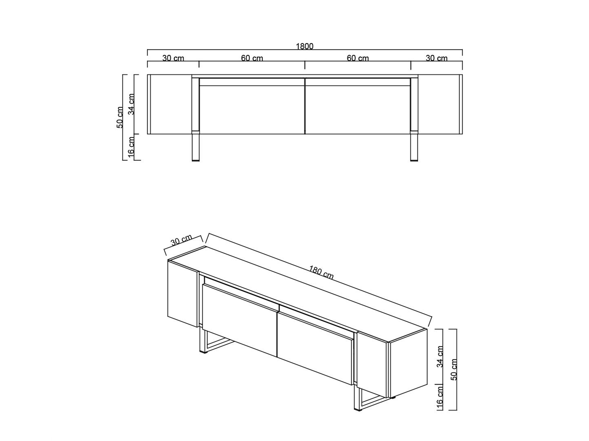 Mueble TV Kailua 2670 (Blanco)