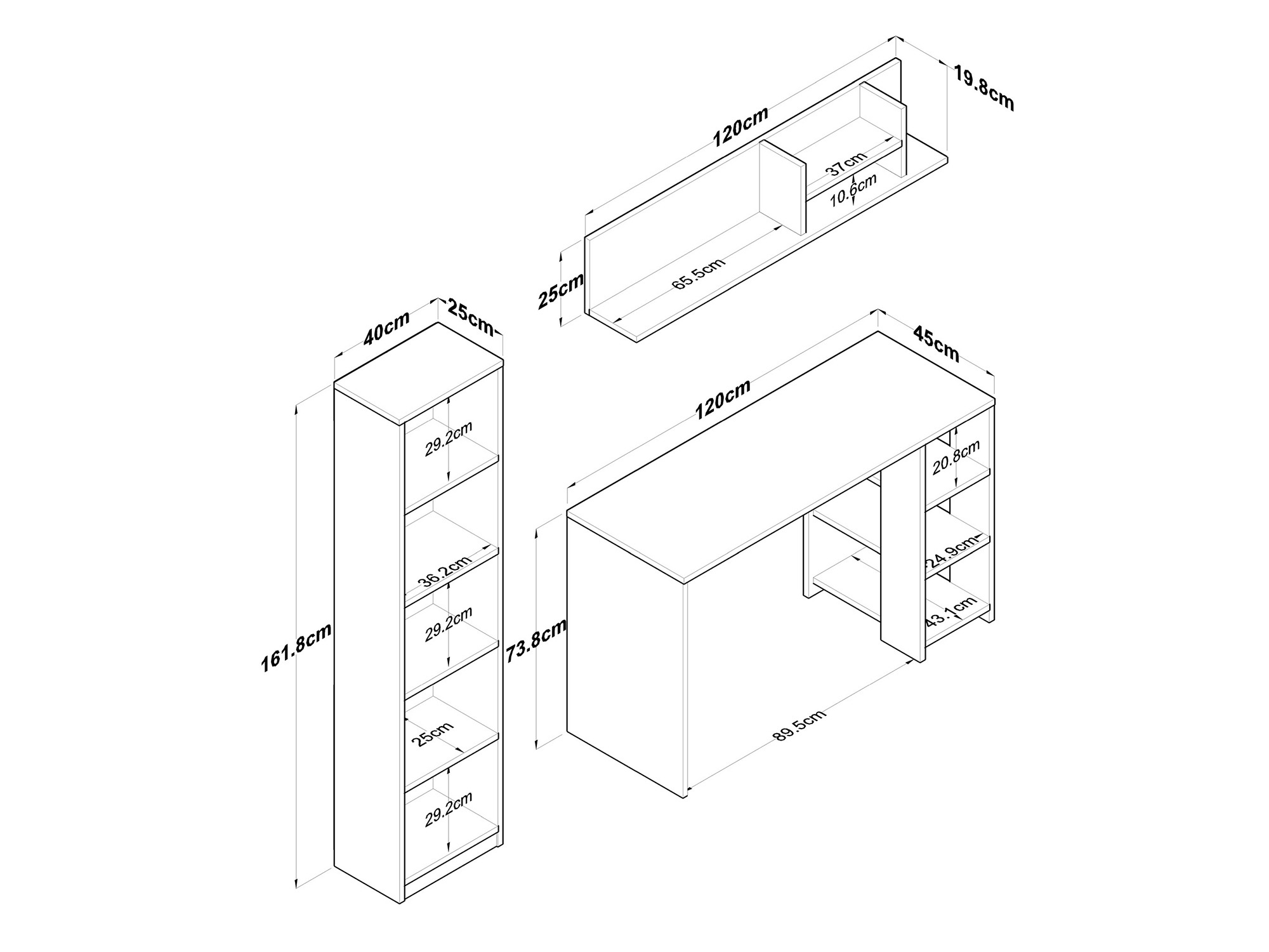 Conjunto para oficina en casa Catdelu 110