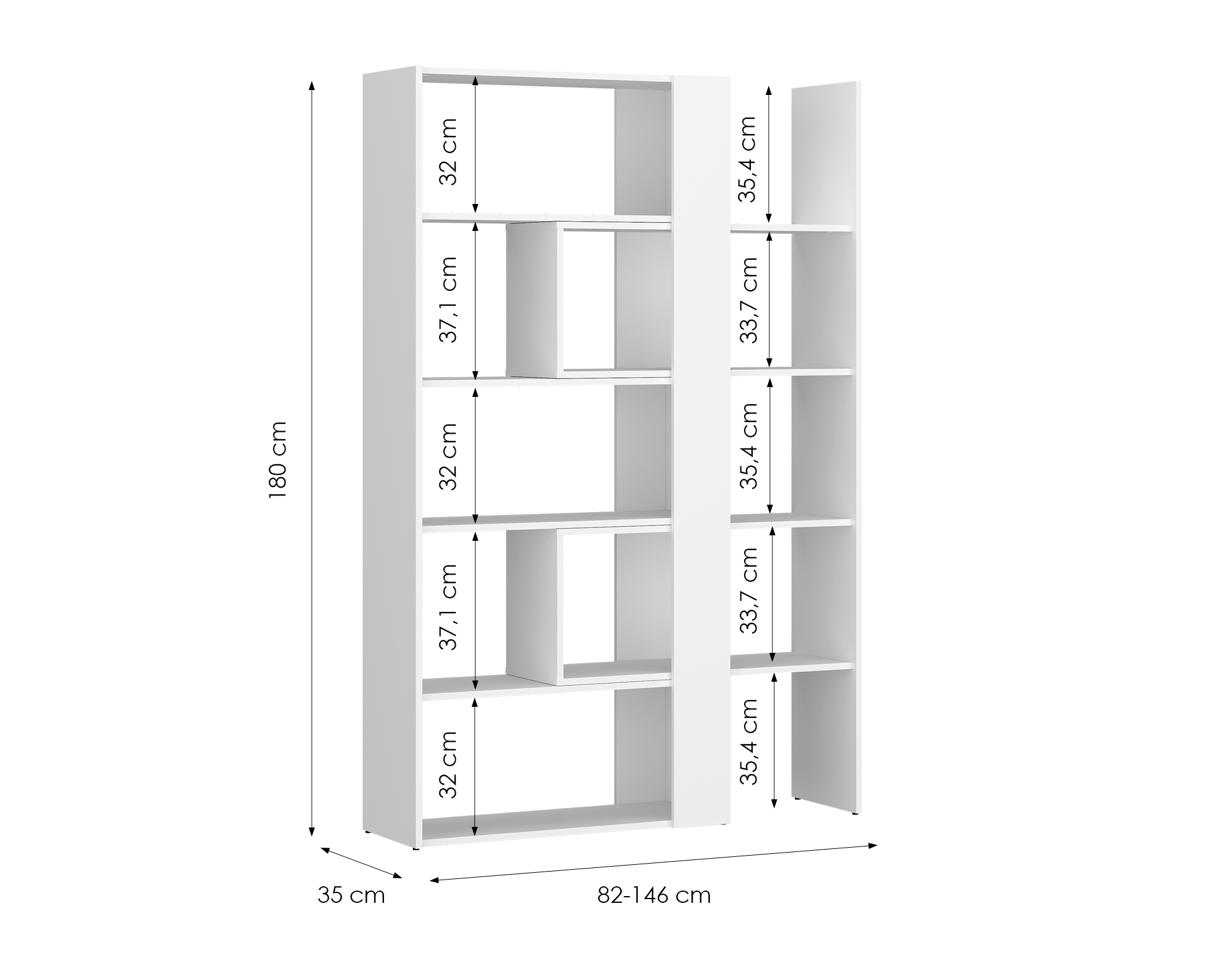 Estantería Ontario 145 (Roble)