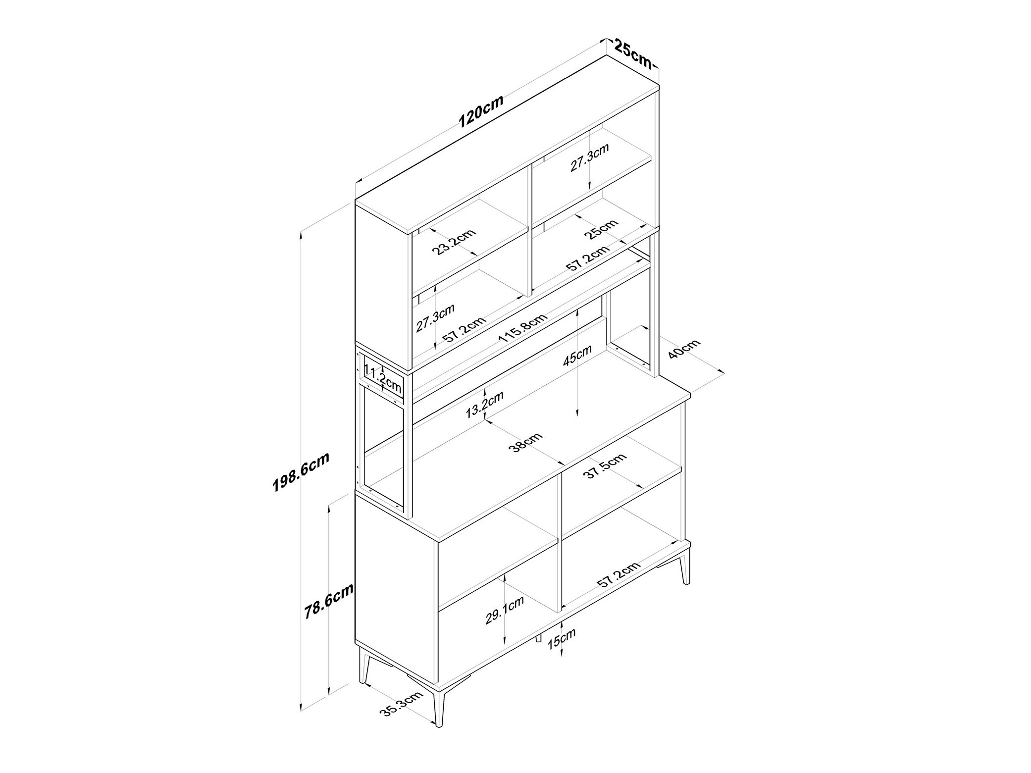 Mueble multifuncional Kailua 2678 (Blanco)