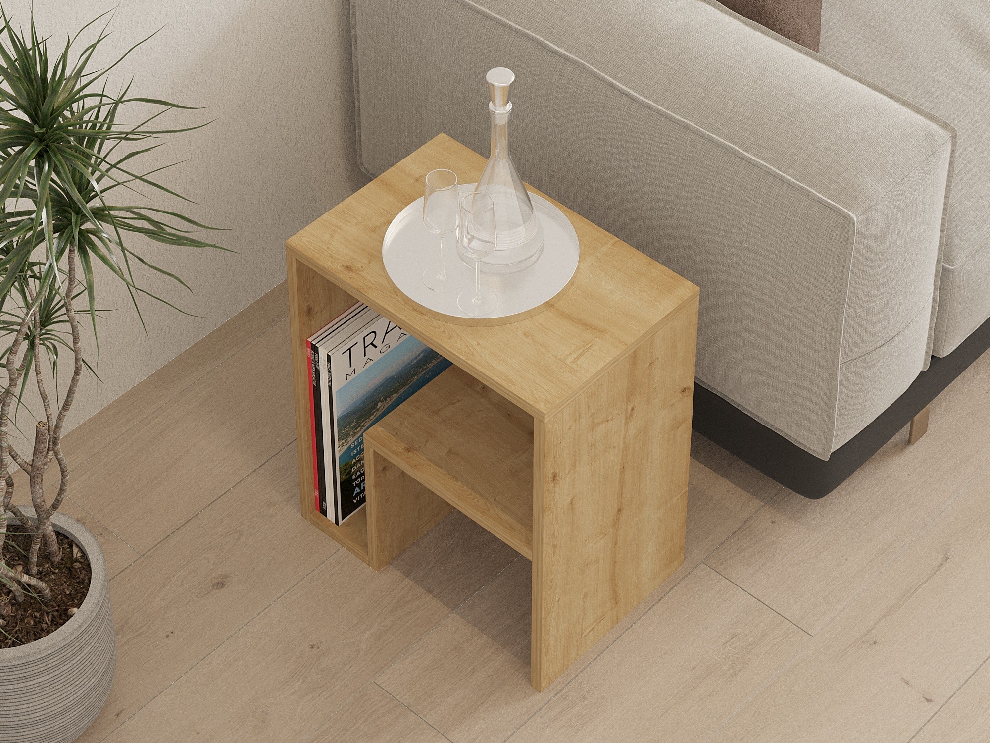 Mesa auxiliar Kailua 2688 (Roble)