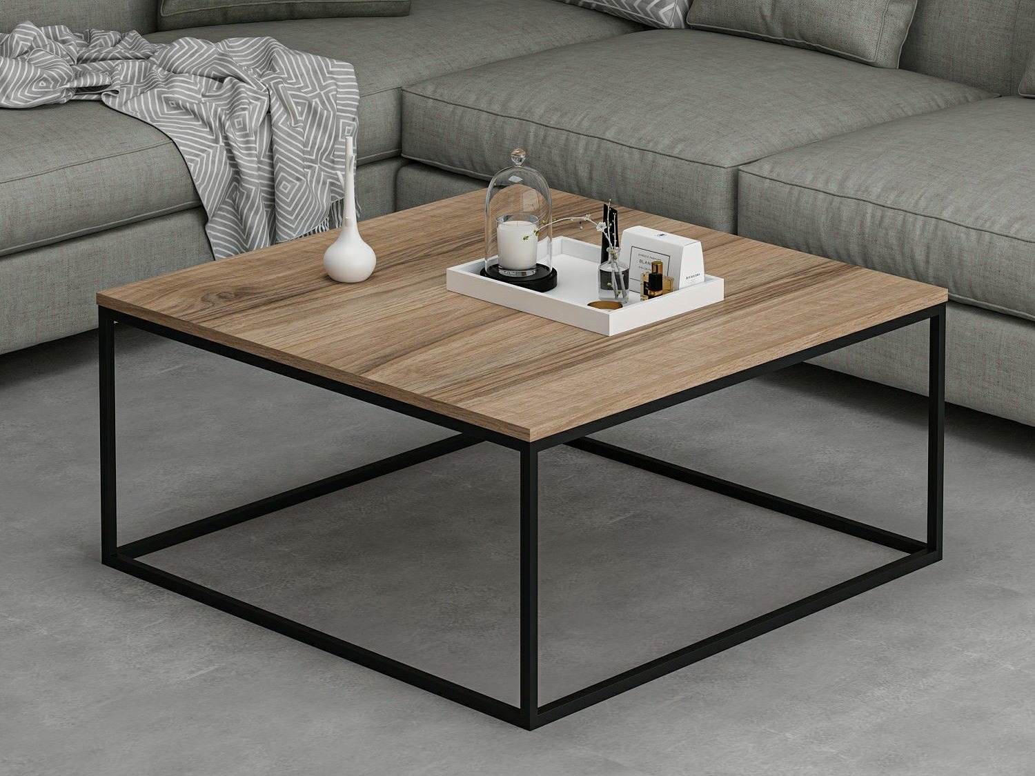 Mesa de centro Kailua 2298 (Marrón + Negro)