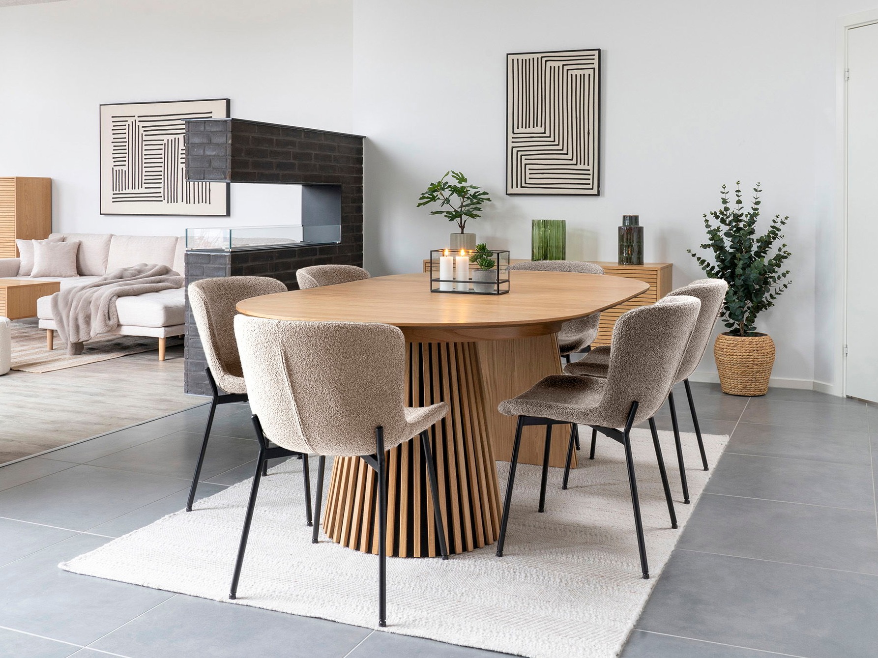 Conjunto de mesas y sillas para comedor Brea 327