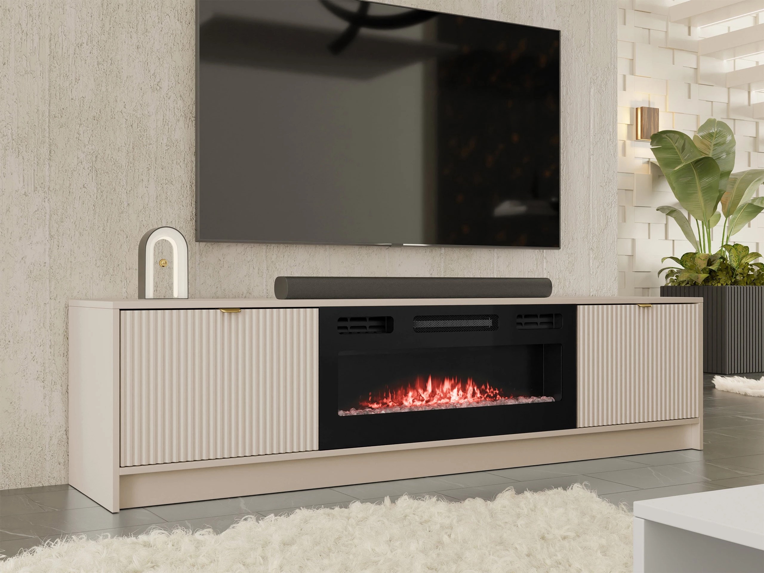 Mueble TV Comfivo Larmire 109 (Beige)
