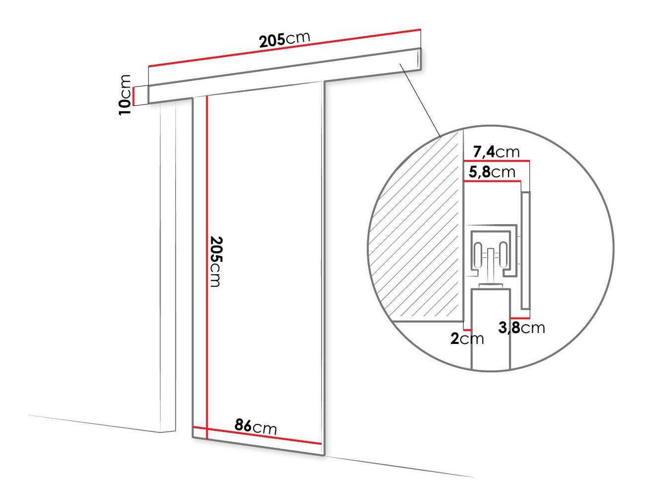 Puerta corredera SP6336