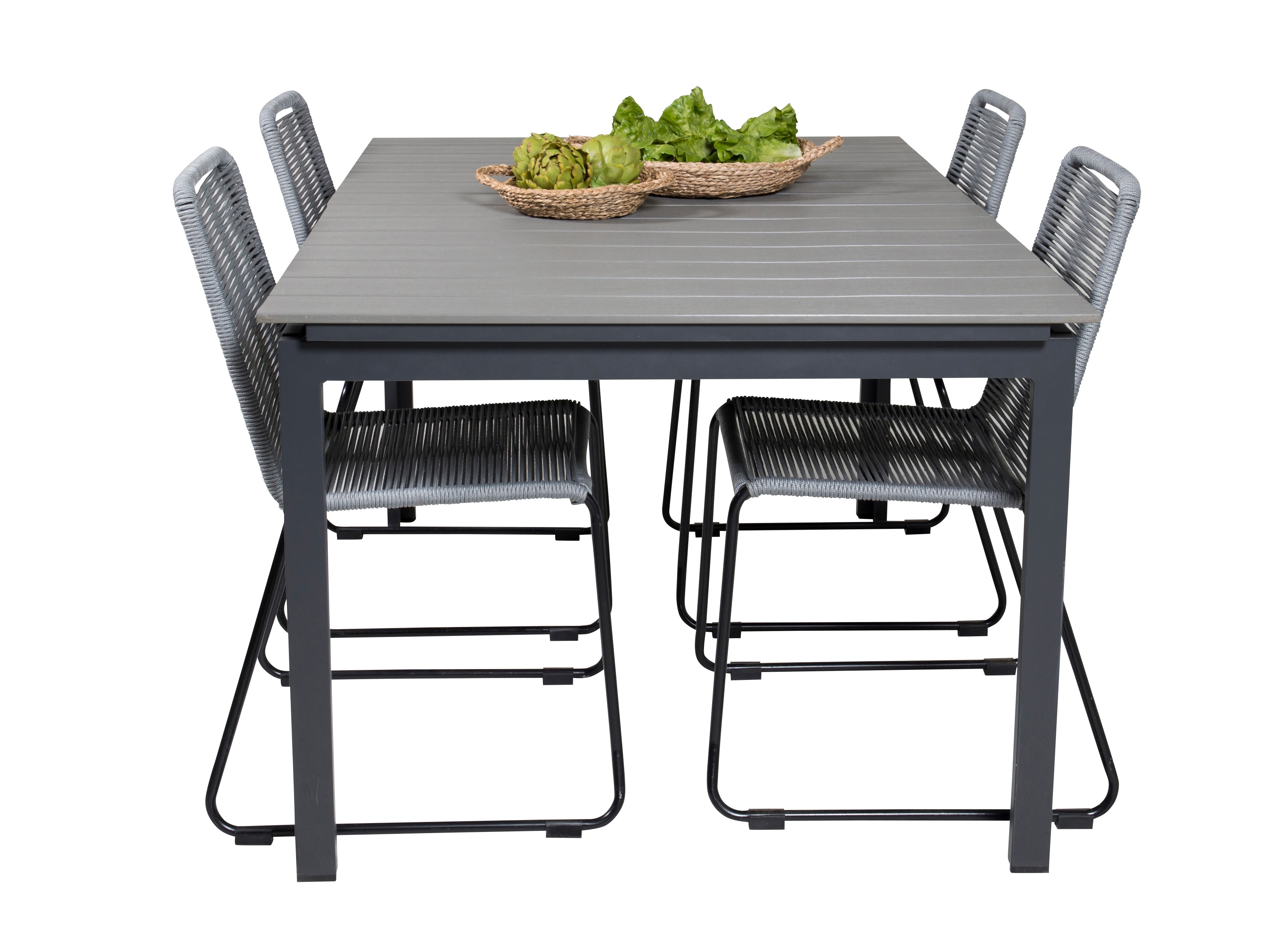 Conjunto de mesa y sillas Dallas 3506 (Gris)
