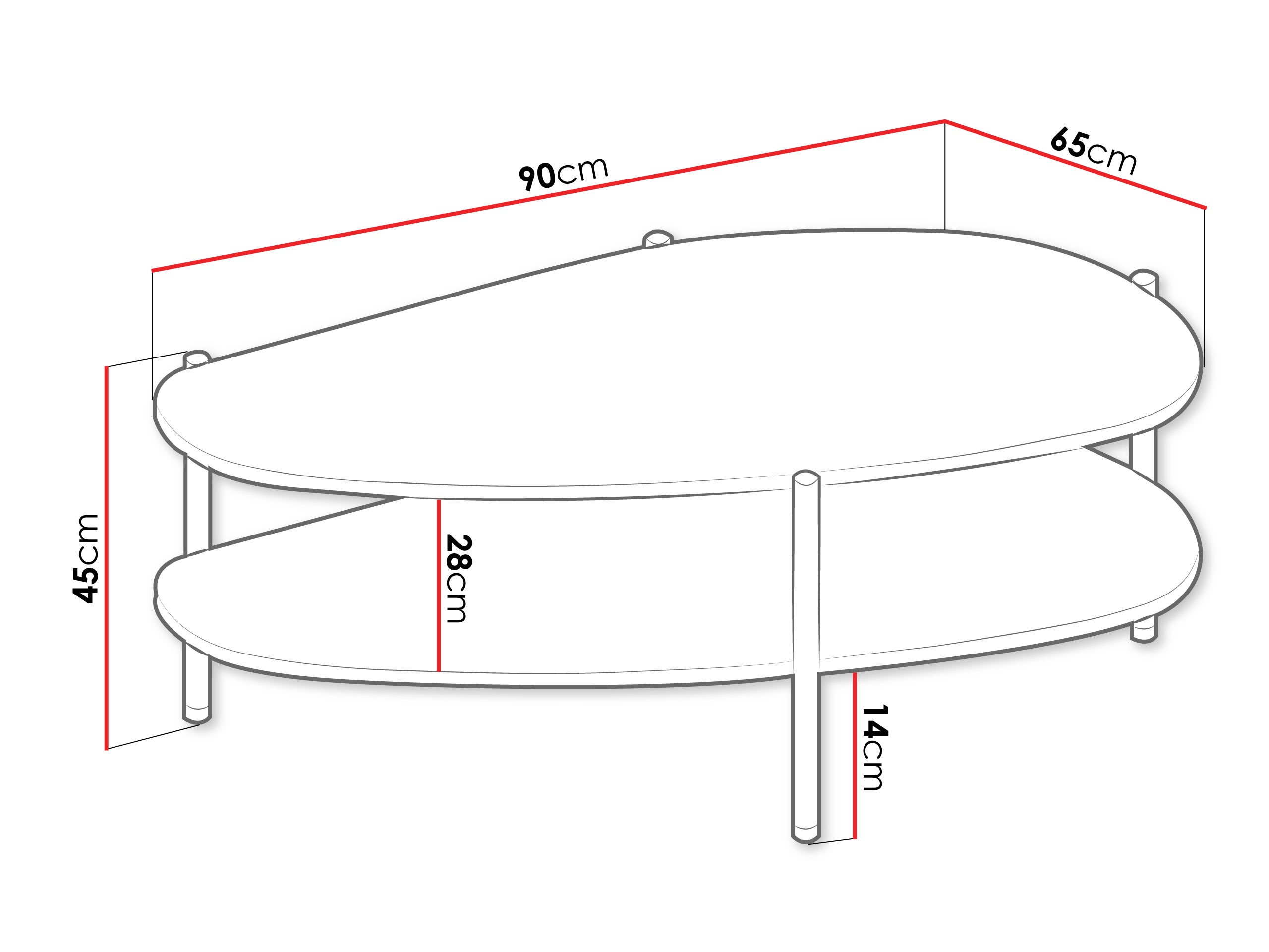 Mesa de centro Mavtoru 109 (Negro)