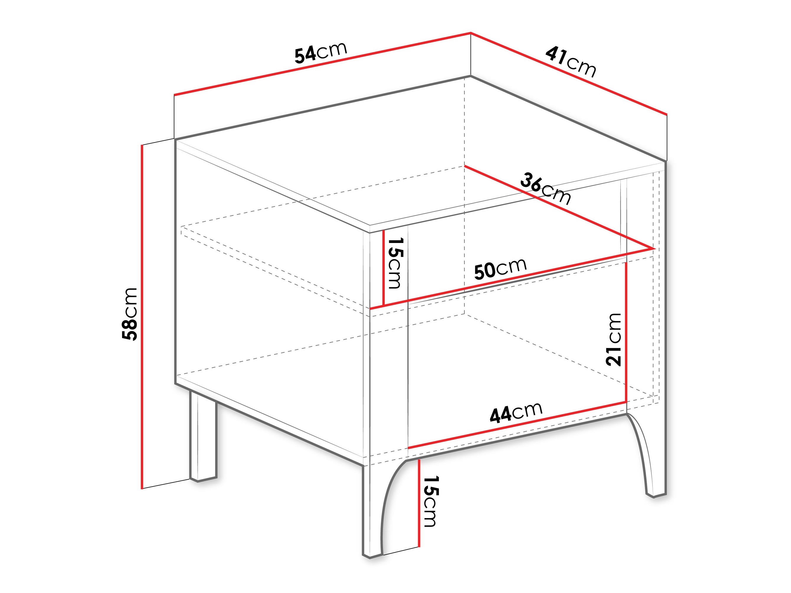 Mesilla de noche Mavtoru 110 (Negro)