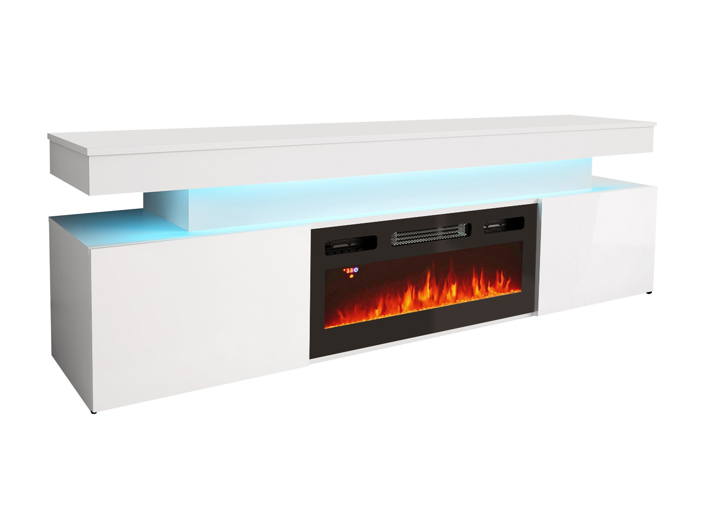 Mueble TV Monfero 104 (Blanco + Blanco brillante)