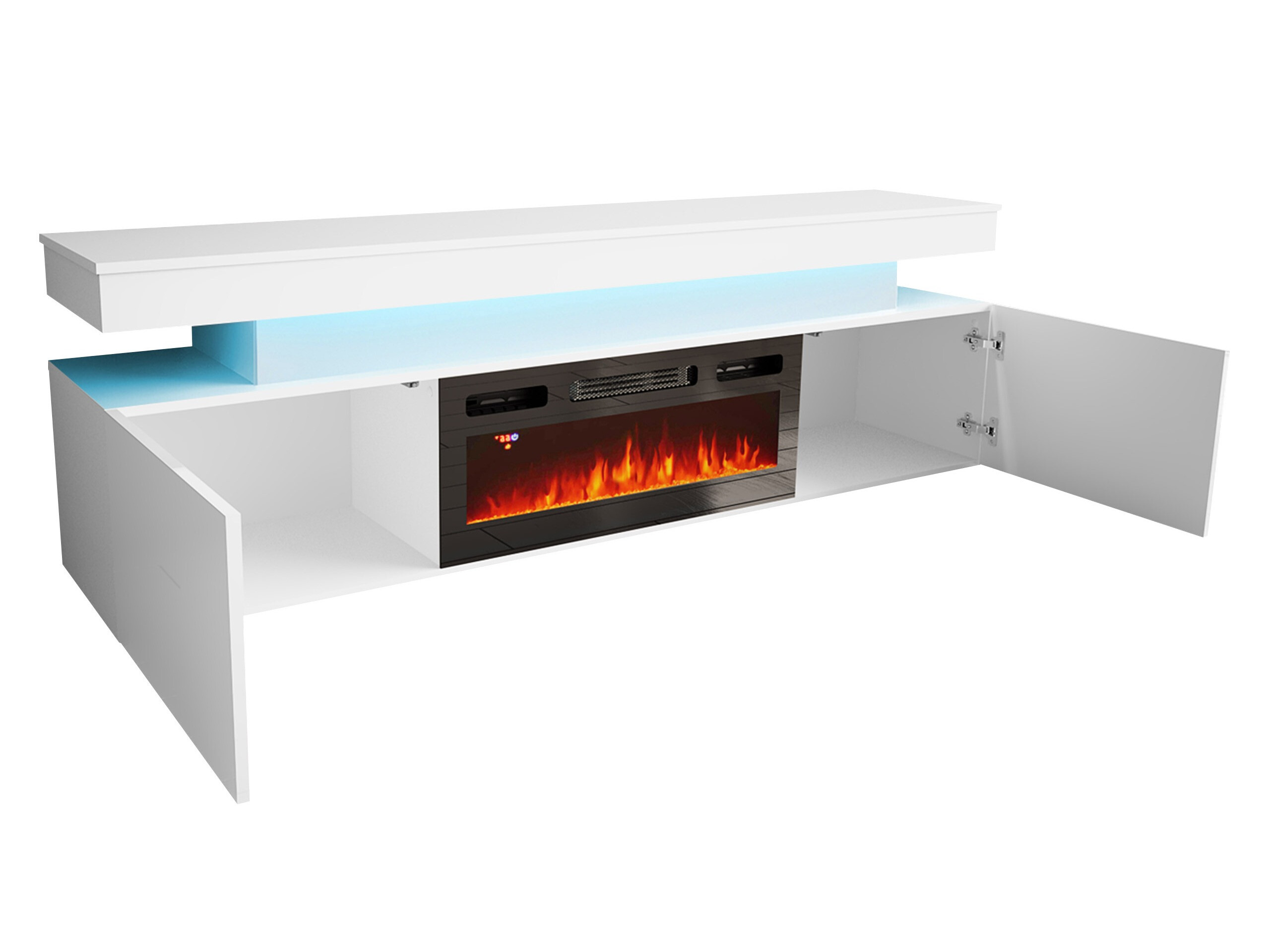 Mueble TV Monfero 104 (Negro + Negro brillante)