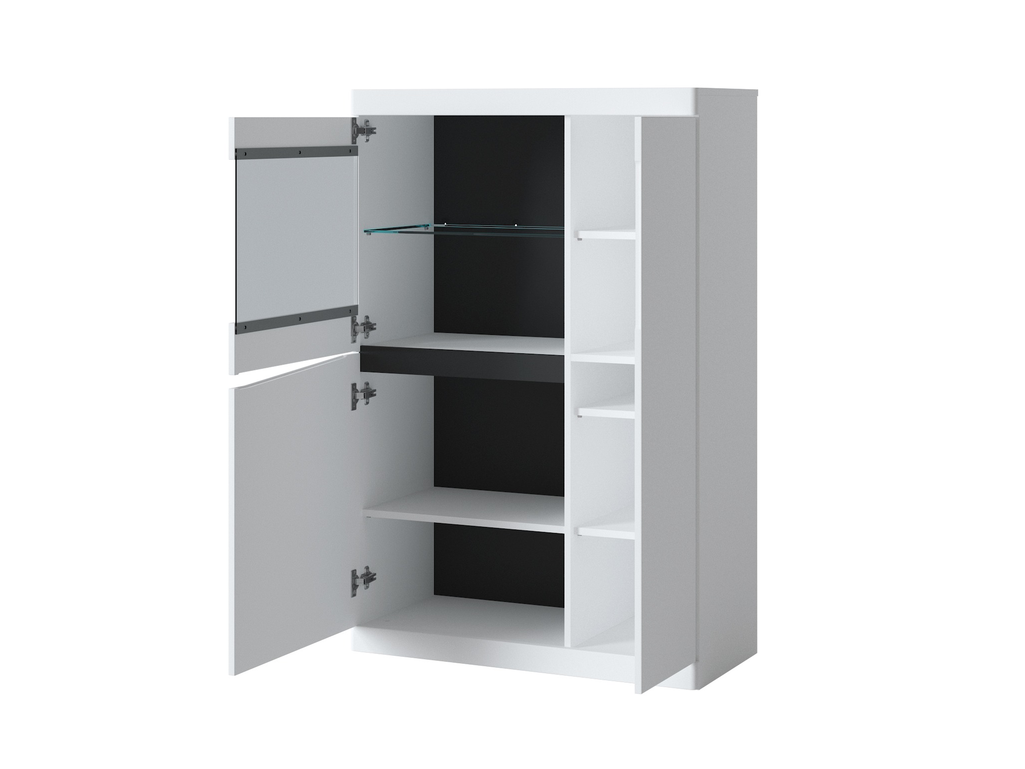 Estantería Venlori 129 (Blanco + Grafito)