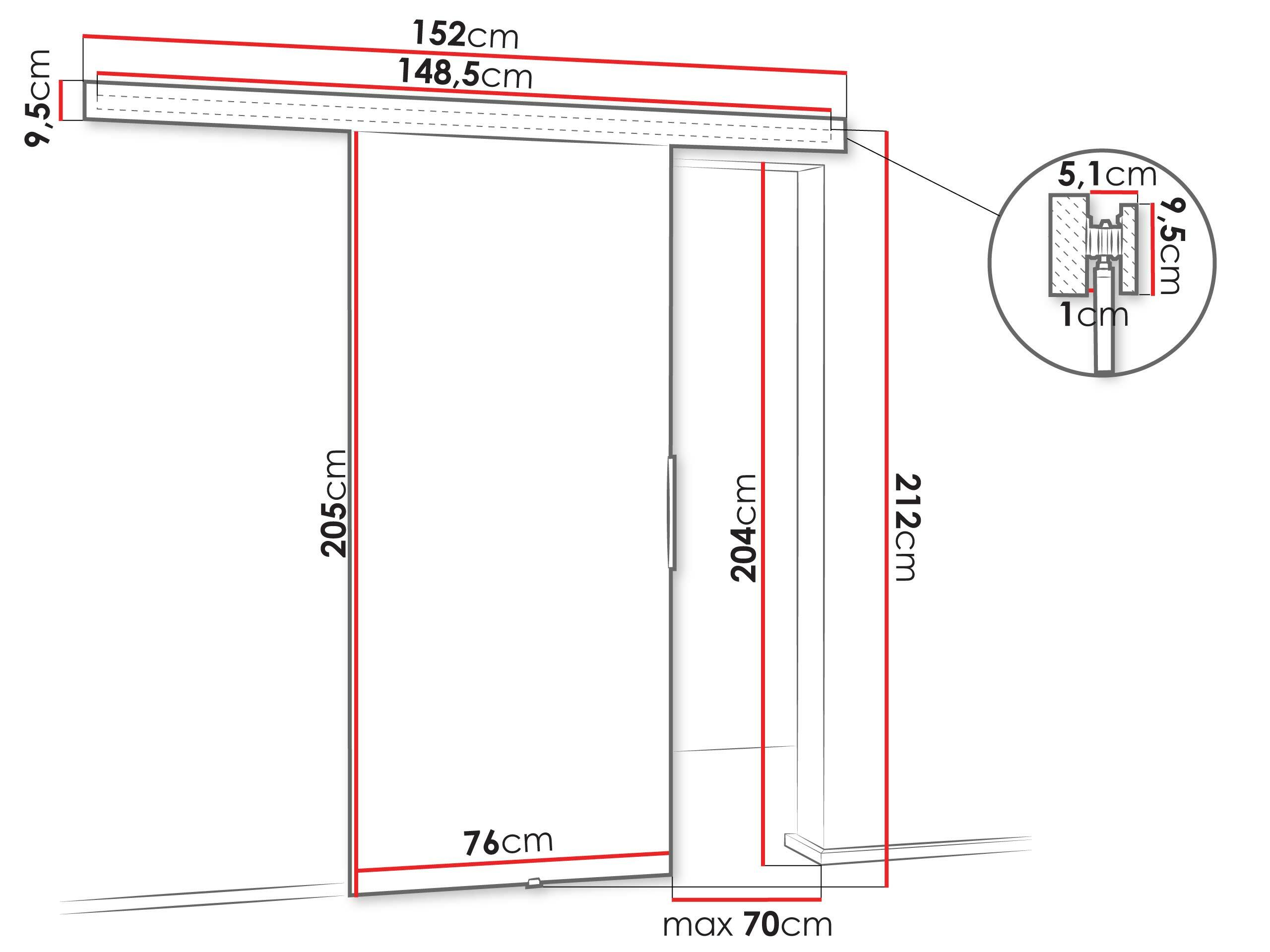 Puerta corredera Dover 217 (Blanco)