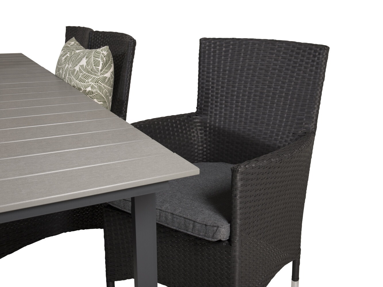 Conjunto de mesa y sillas Dallas 3030 (Negro + Gris)