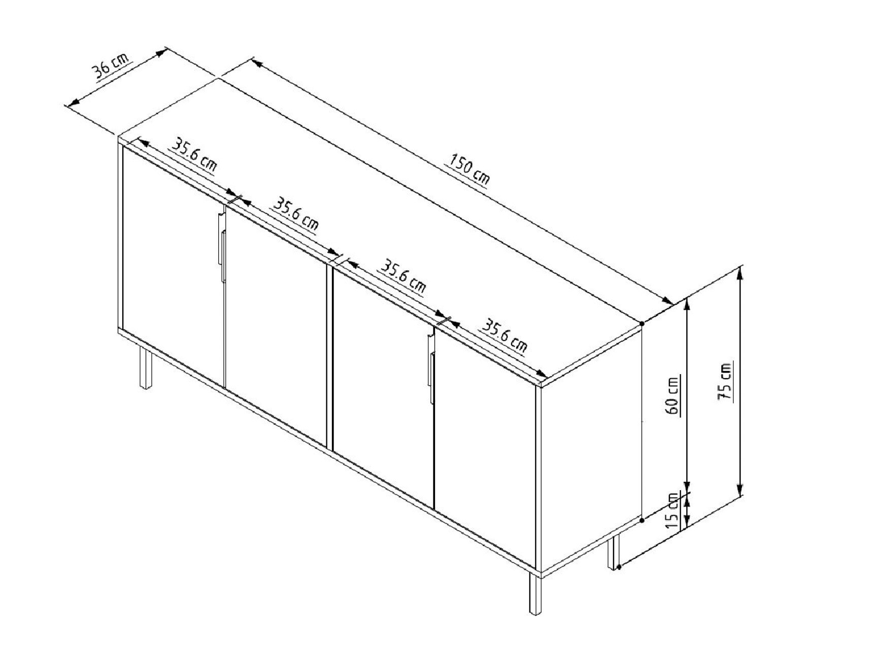 Aparador Kailua 2704 (Blanco)