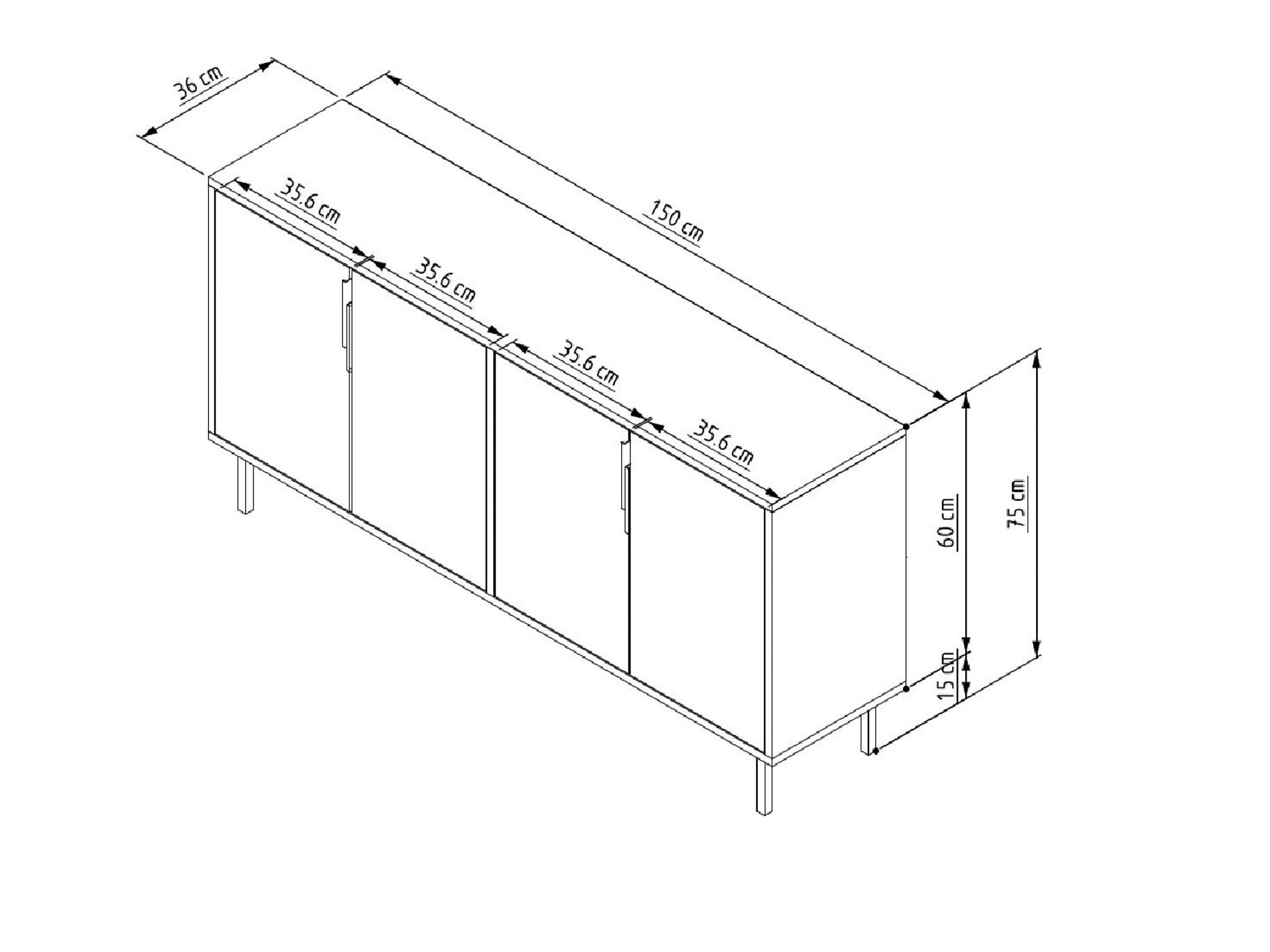 Aparador Kailua 2707 (Blanco)