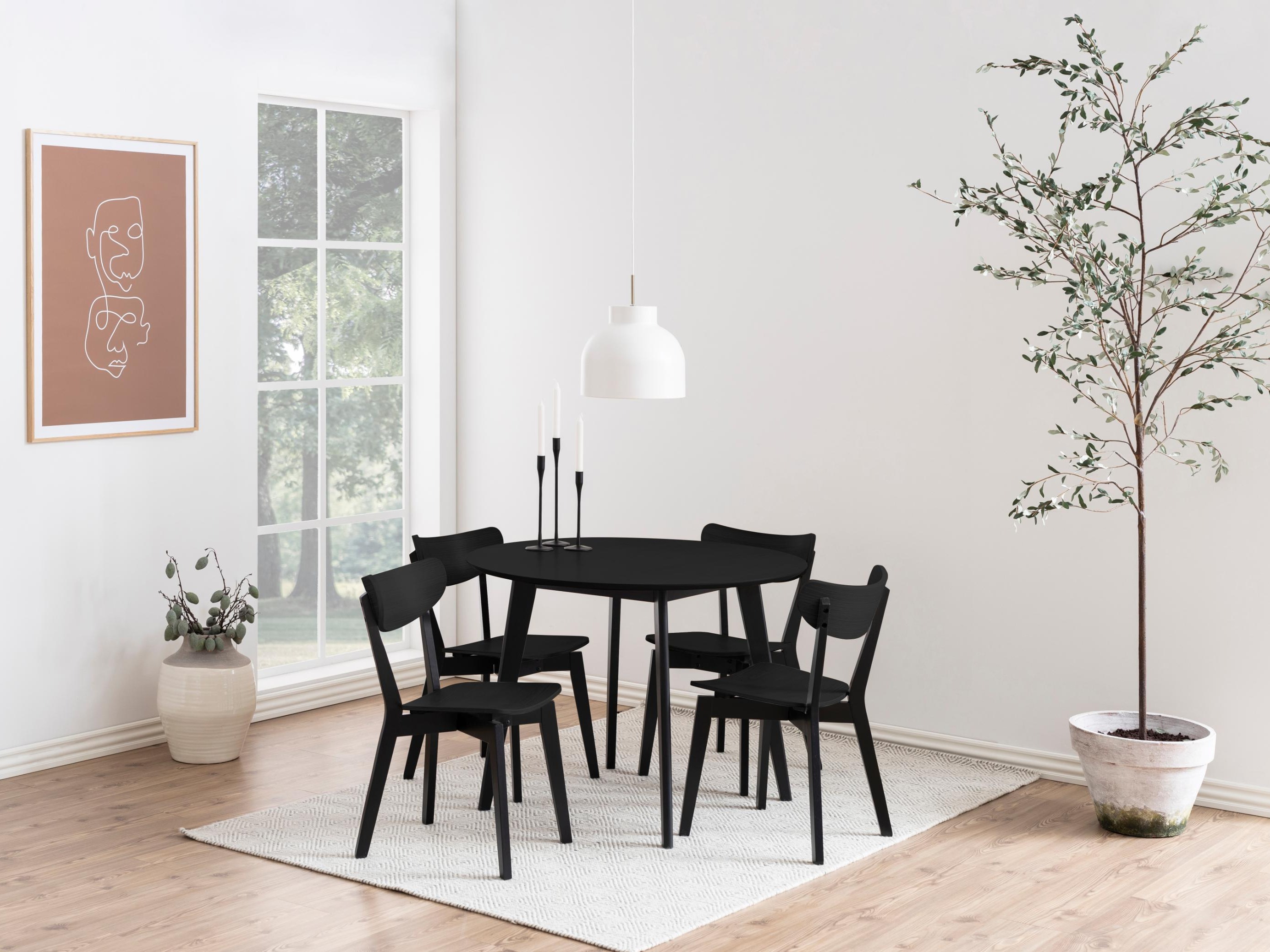 Mesa Norsica 310 (Roble negro + Negro)